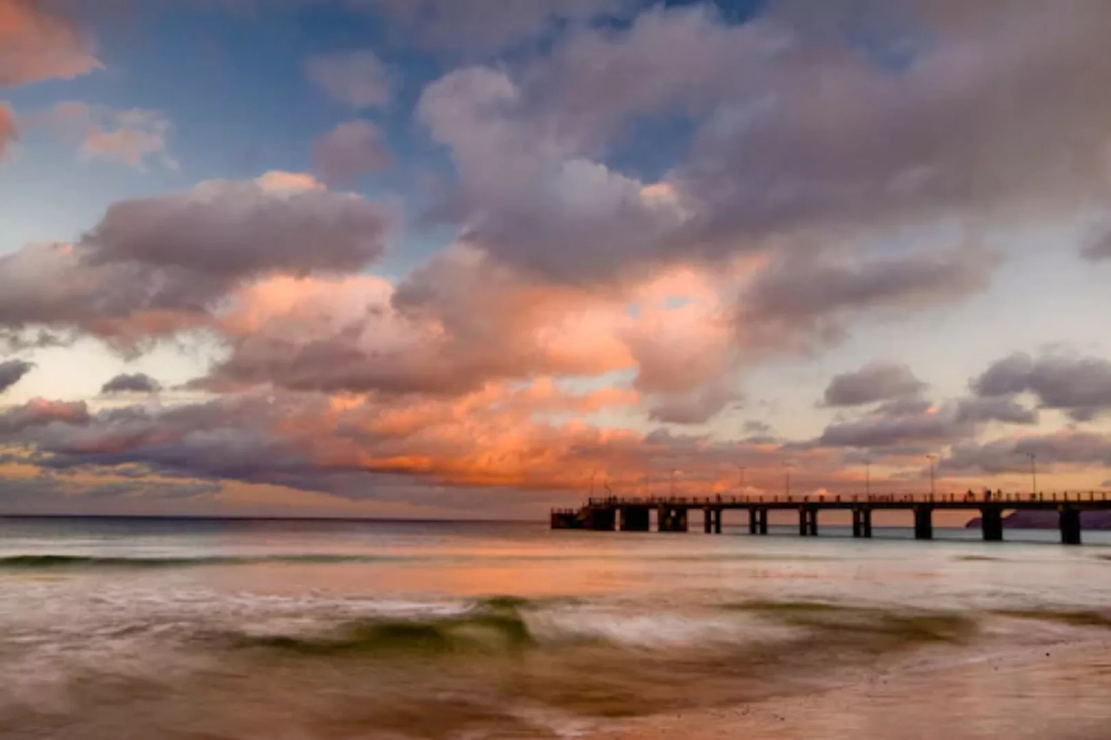 Papermoon Fototapete »Porto Santo Pier Sonnenuntergang« günstig online kaufen