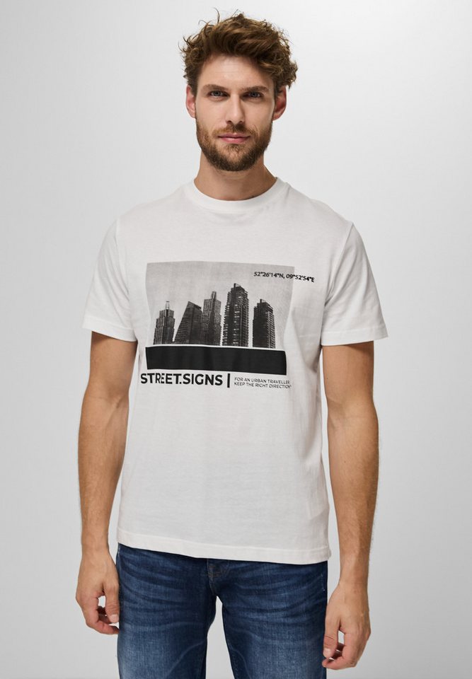 STREET ONE MEN Langarmshirt, aus reiner Baumwolle günstig online kaufen