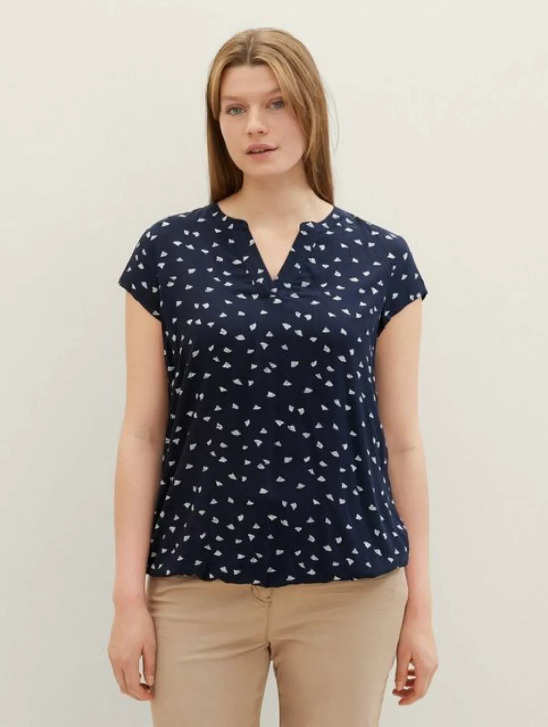 TOM TAILOR PLUS Blusentop Plus Size - Bluse mit LENZING™ ECOVERO™ günstig online kaufen