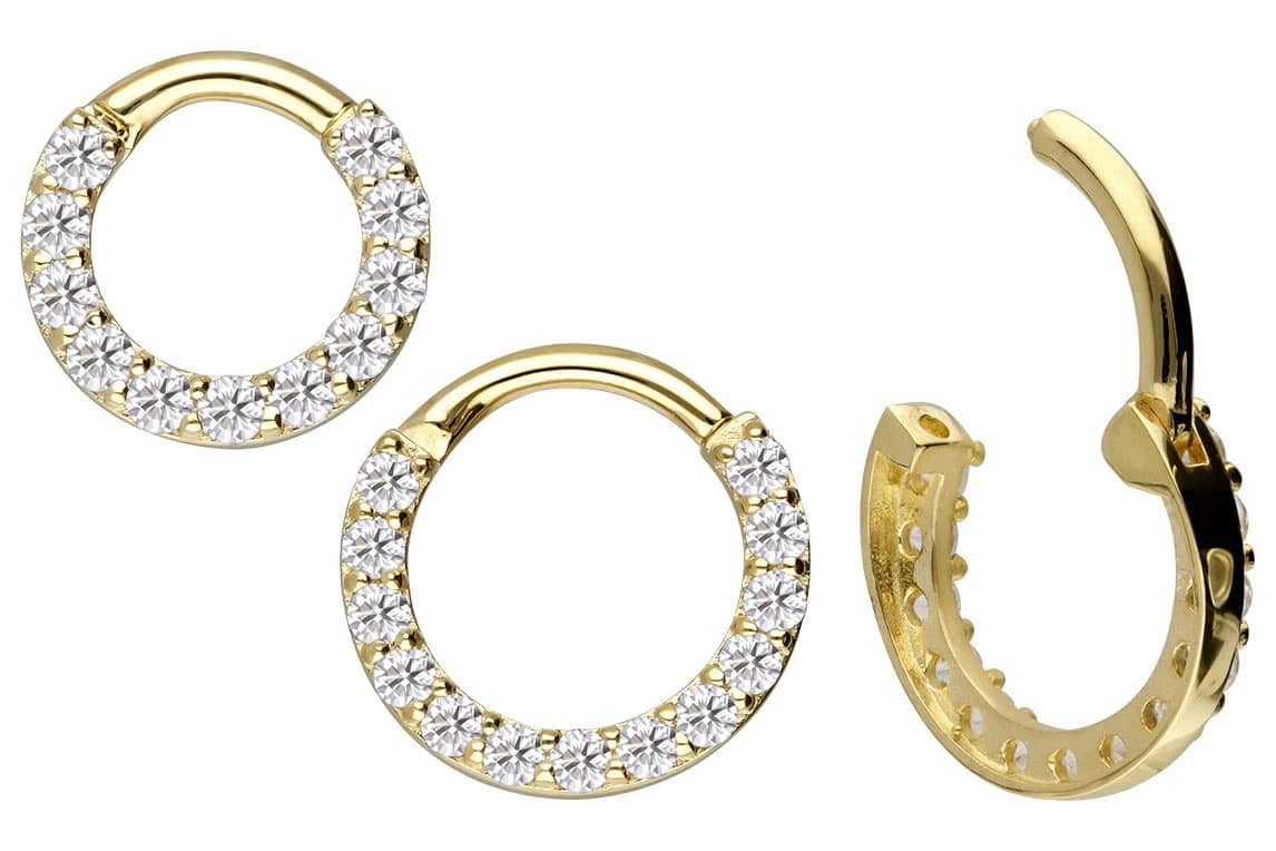 PIERCINGLINE Nasenpiercing 14/18 Karat Gold Segmentring günstig online kaufen
