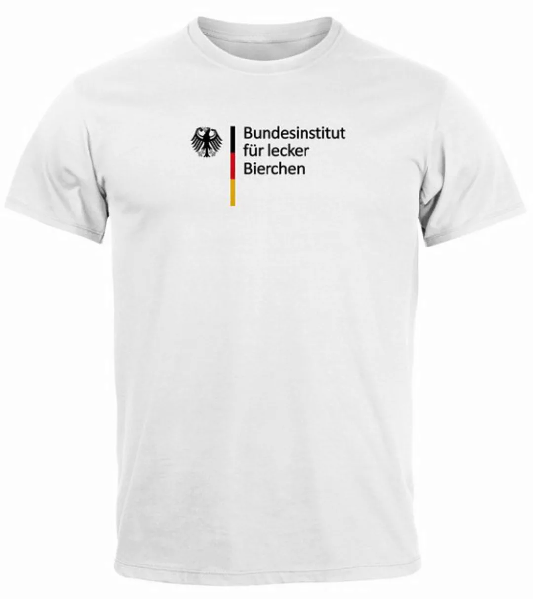 MoonWorks Print-Shirt Herren T-Shirt Alkohol Bier Bundesinstitut für lecker günstig online kaufen