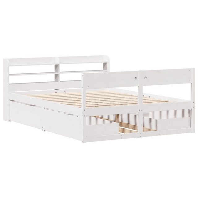 vidaXL Bett Massivholzbett ohne Matratze Weiß 120x190 cm Kiefernholz günstig online kaufen