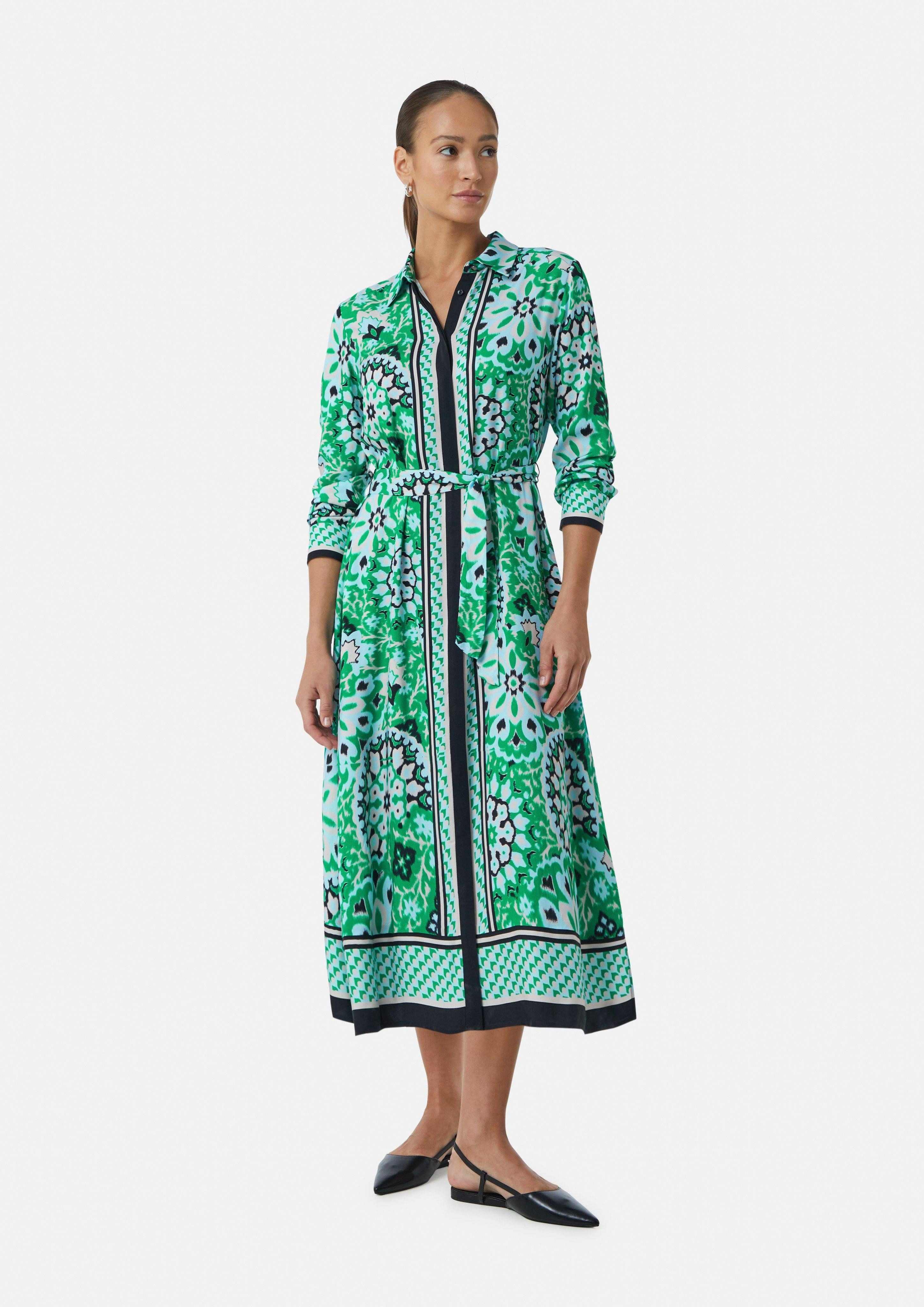Comma Maxikleid Midi-Kleid mit verdeckter Knopfleiste günstig online kaufen