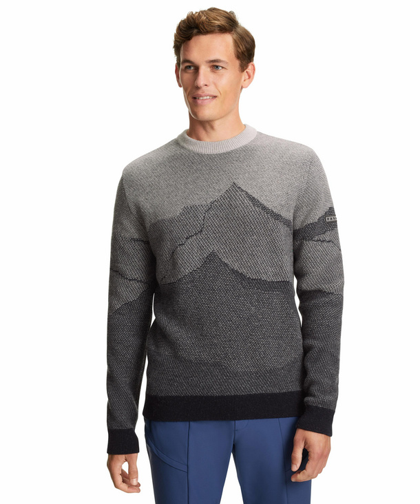 FALKE Herren Pullover Rundhals, S, Grau, Schurwolle, 38379-375702 günstig online kaufen