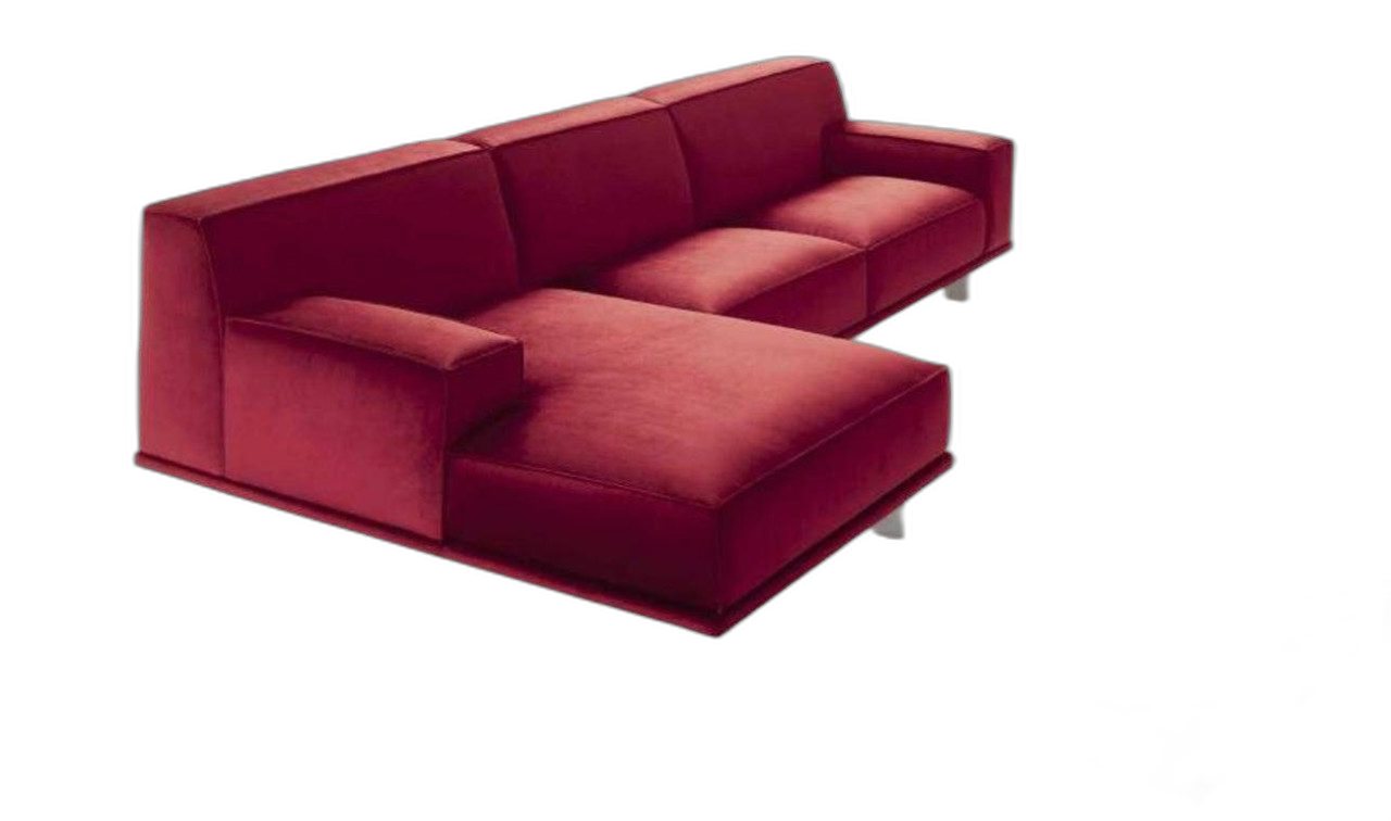 Xlmoebel Ecksofa Rotes Wohngebiet Sofa Ecksofa Stoffpolster Stil Eckcouch, günstig online kaufen