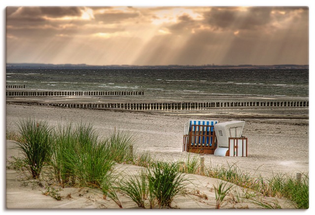 Artland Wandbild »Schwarzer Busch Strand auf Insel Poel«, Strand, (1 St.), günstig online kaufen