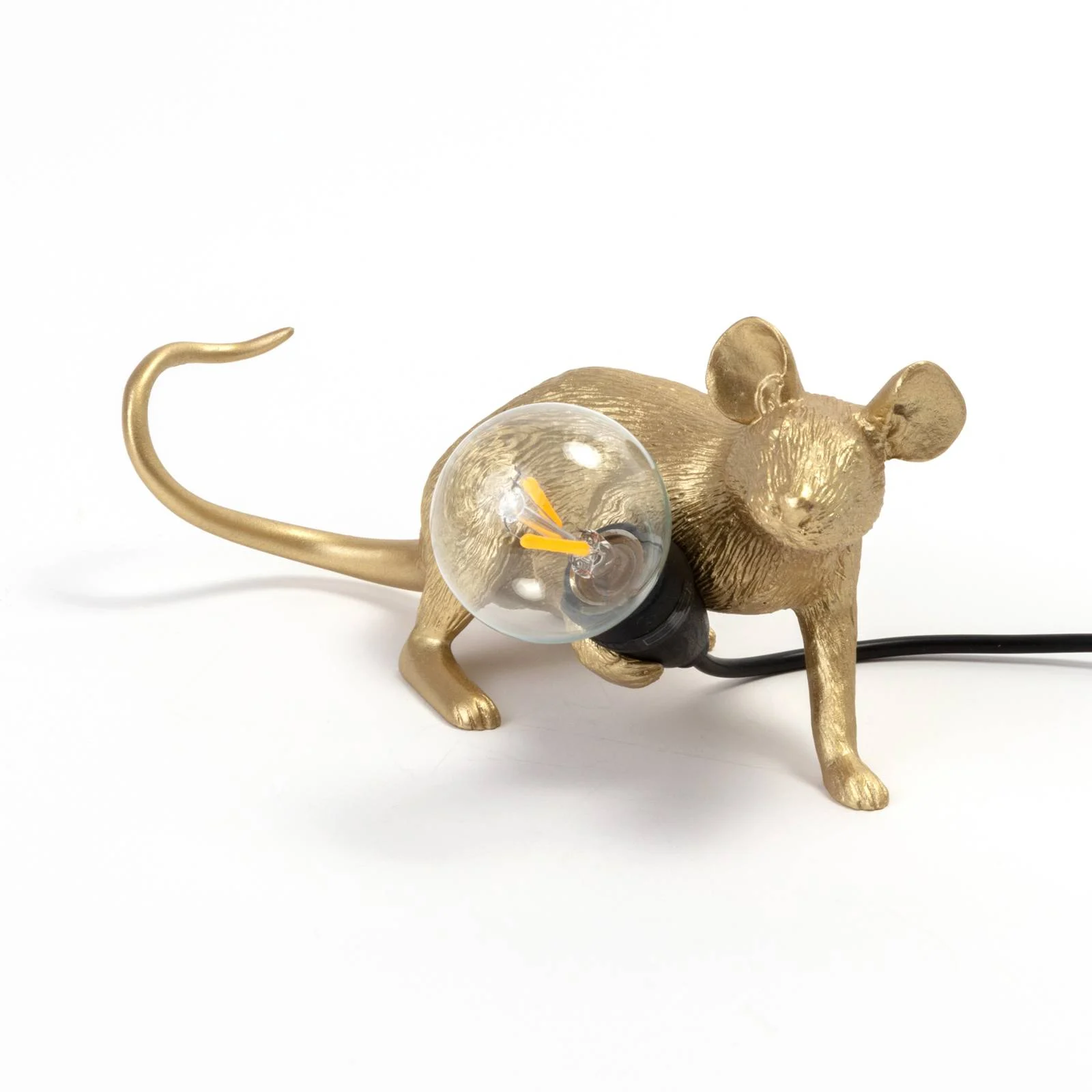 SELETTI Mouse Lamp LED-Dekolampe USB liegend gold günstig online kaufen