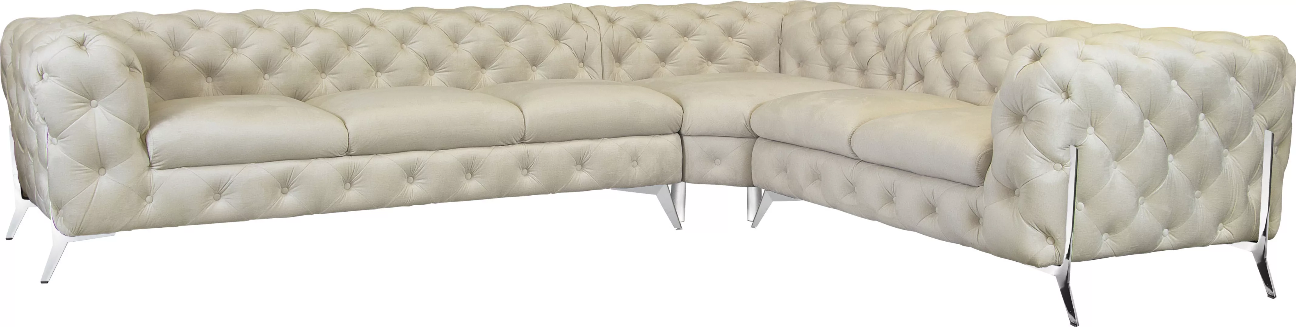 Leonique Chesterfield-Sofa »Amaury L-Form«, großes Ecksofa, Chesterfield-Op günstig online kaufen