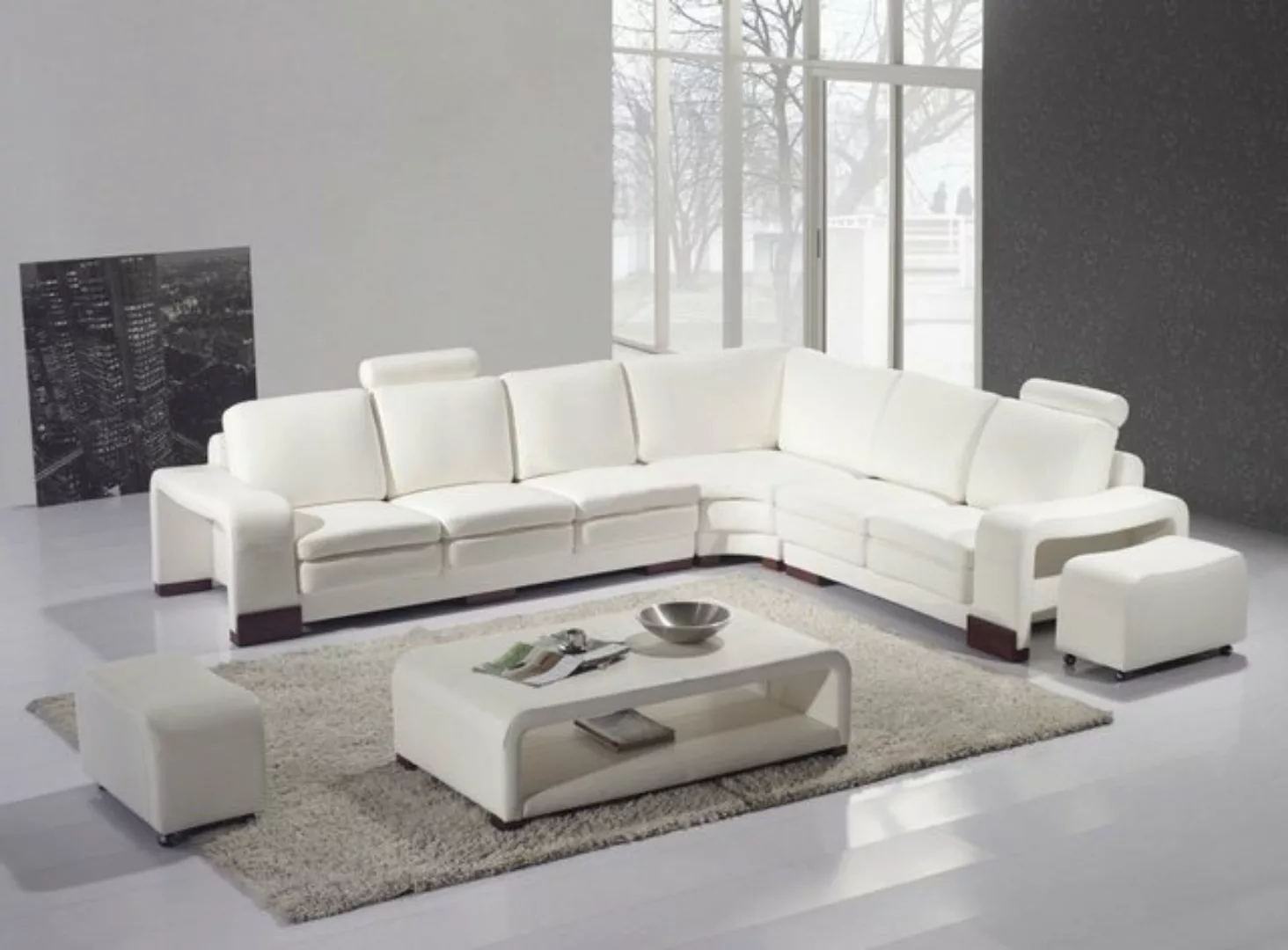 JVmoebel Ecksofa, Komplette Sofa Couch Moderne Garnitur Ecksofa + Hocker + günstig online kaufen