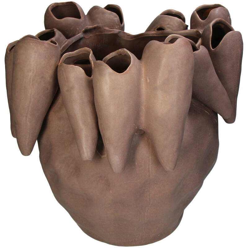 Vase Stoneware Mauve 33x30,5x32,5cm günstig online kaufen