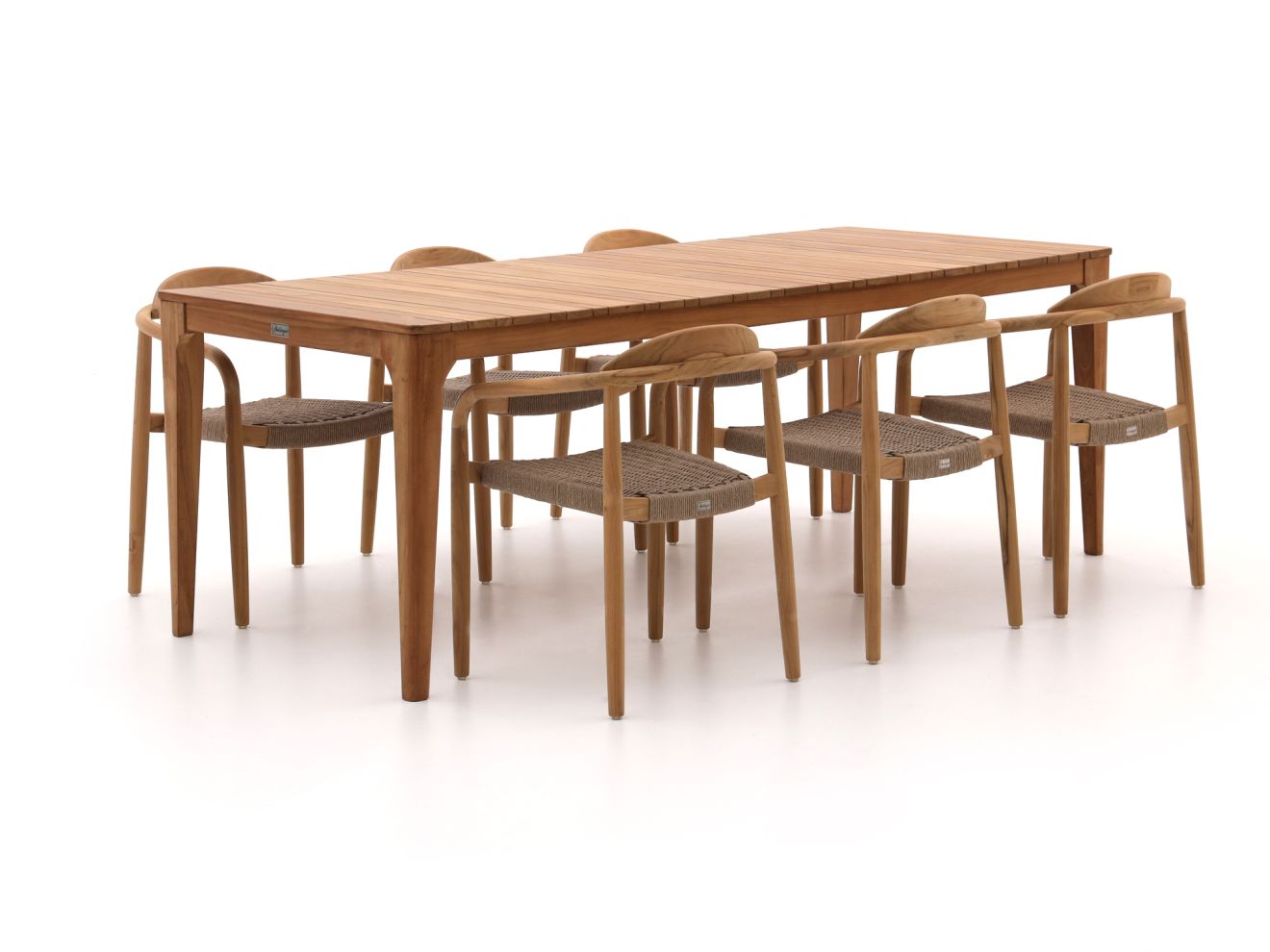 Bellagio Berbaro/Bruca 220 cm Gartenmöbel-Set 7-teilig Stapelbar günstig online kaufen