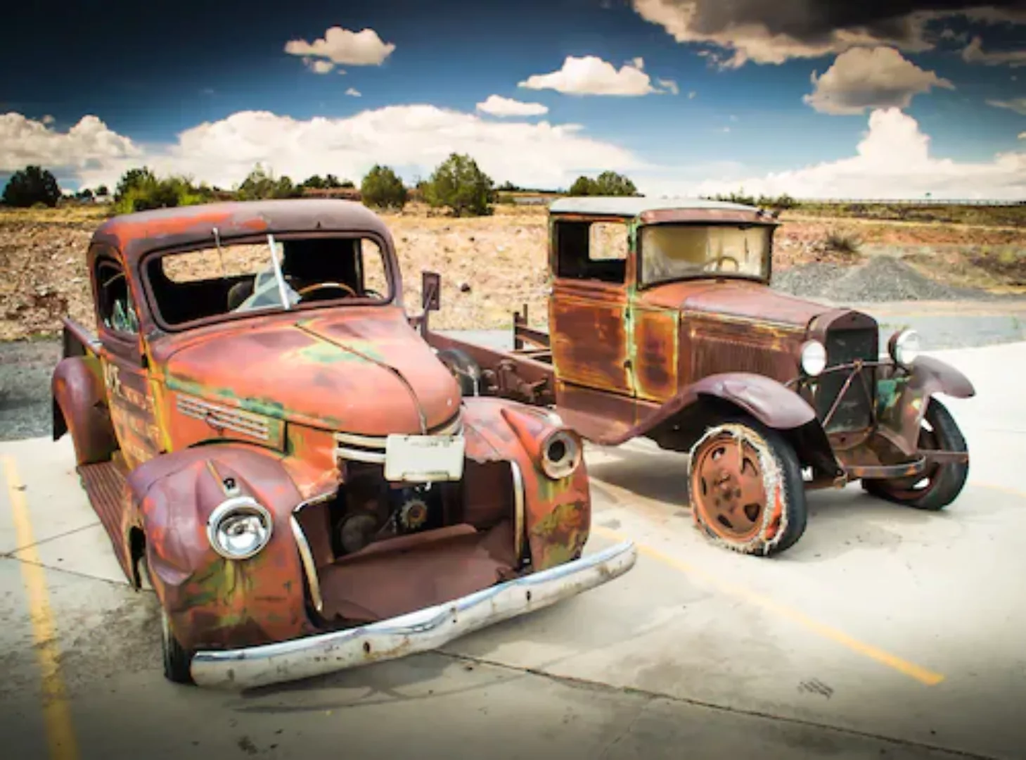 Papermoon Fototapete »Abandoned Old Cars« günstig online kaufen