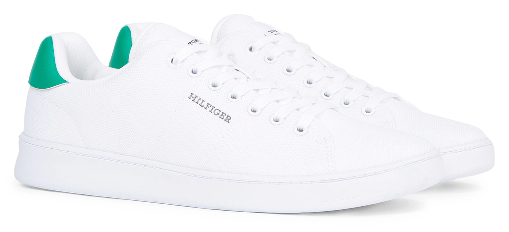 Tommy Hilfiger Sneaker "COURT CUPSOLE PIQUE TEXTILE", Freizeitschuh, Halbsc günstig online kaufen