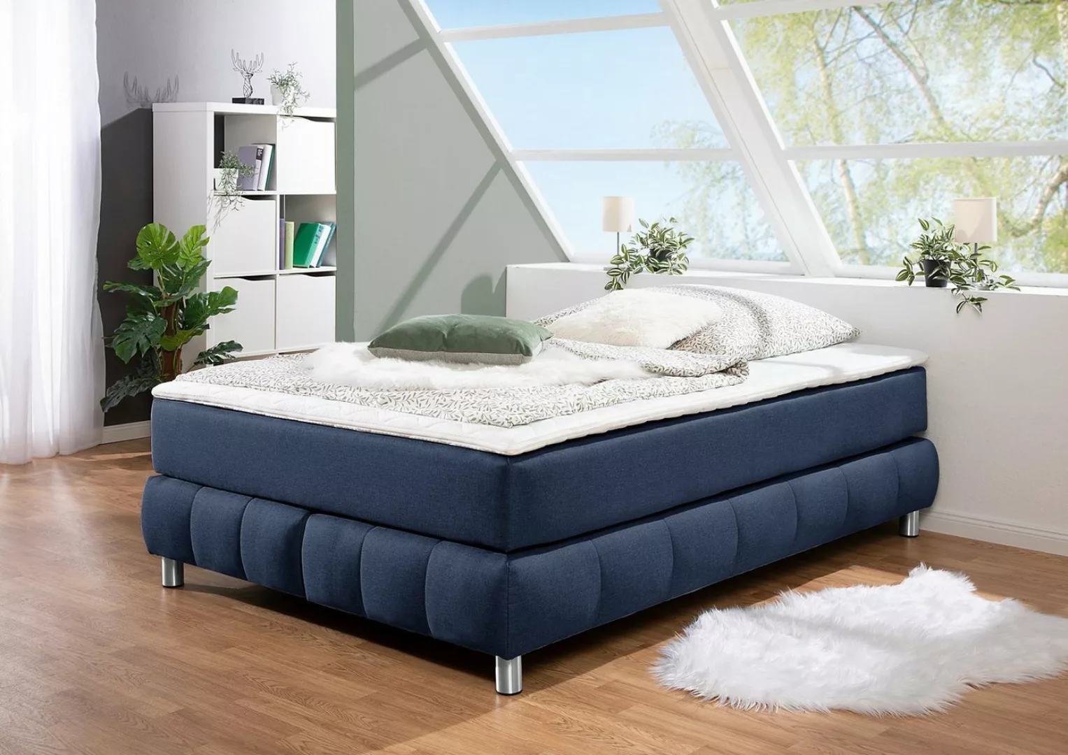 andas Boxspringbett Salo, Ohne Kopfteil, inkl. Topper, auch in Überlänge 22 günstig online kaufen