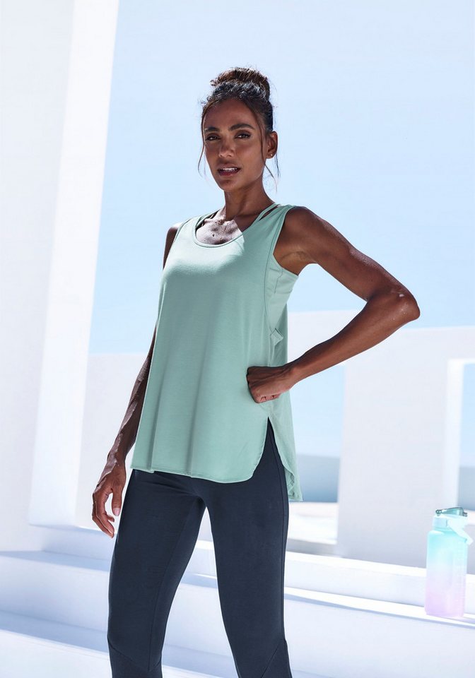 LASCANA ACTIVE Tanktop Sporttop mit Mesheinsatz und Racerback günstig online kaufen