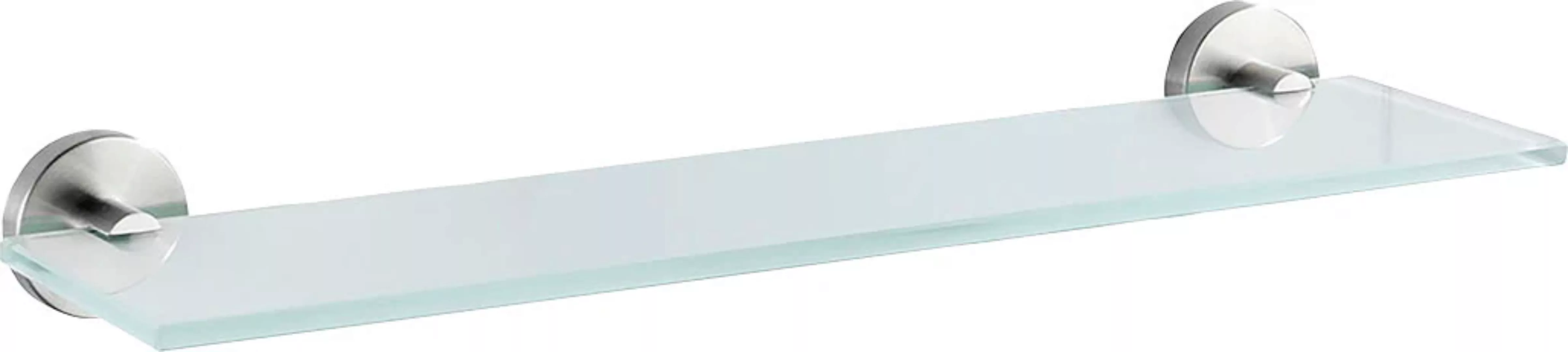 WENKO Glas Wandablage Bosio Edelstahl matt, rostfrei silber günstig online kaufen