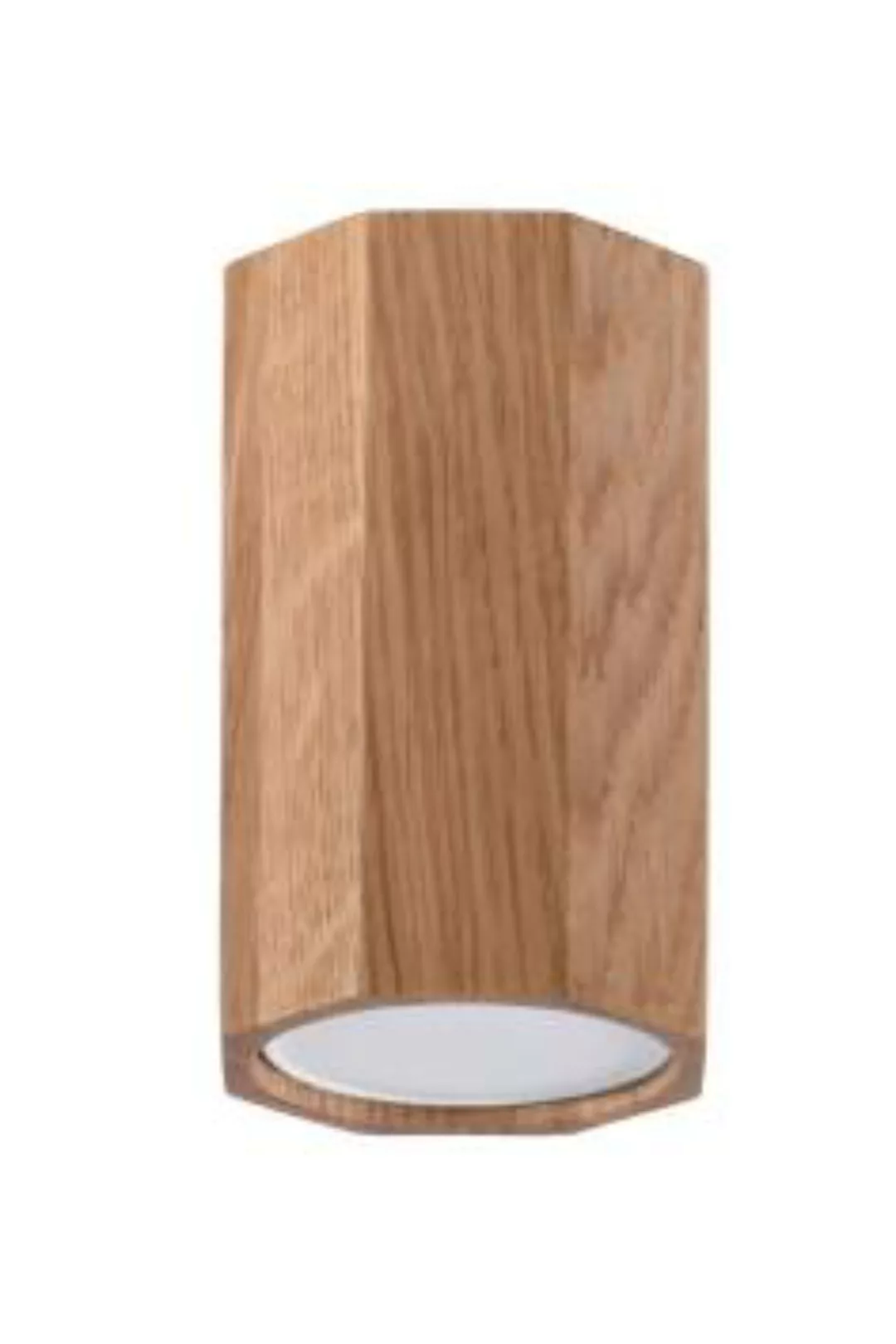Deckenleuchte Holz H: 10 cm klein flach blendarm GU10 günstig online kaufen