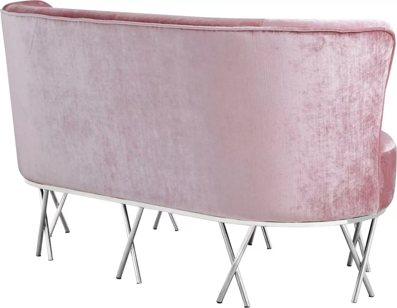 Leonique Sofa "Scarlett", mit chromfarbenen Metallfüßen, extravagantes Desi günstig online kaufen