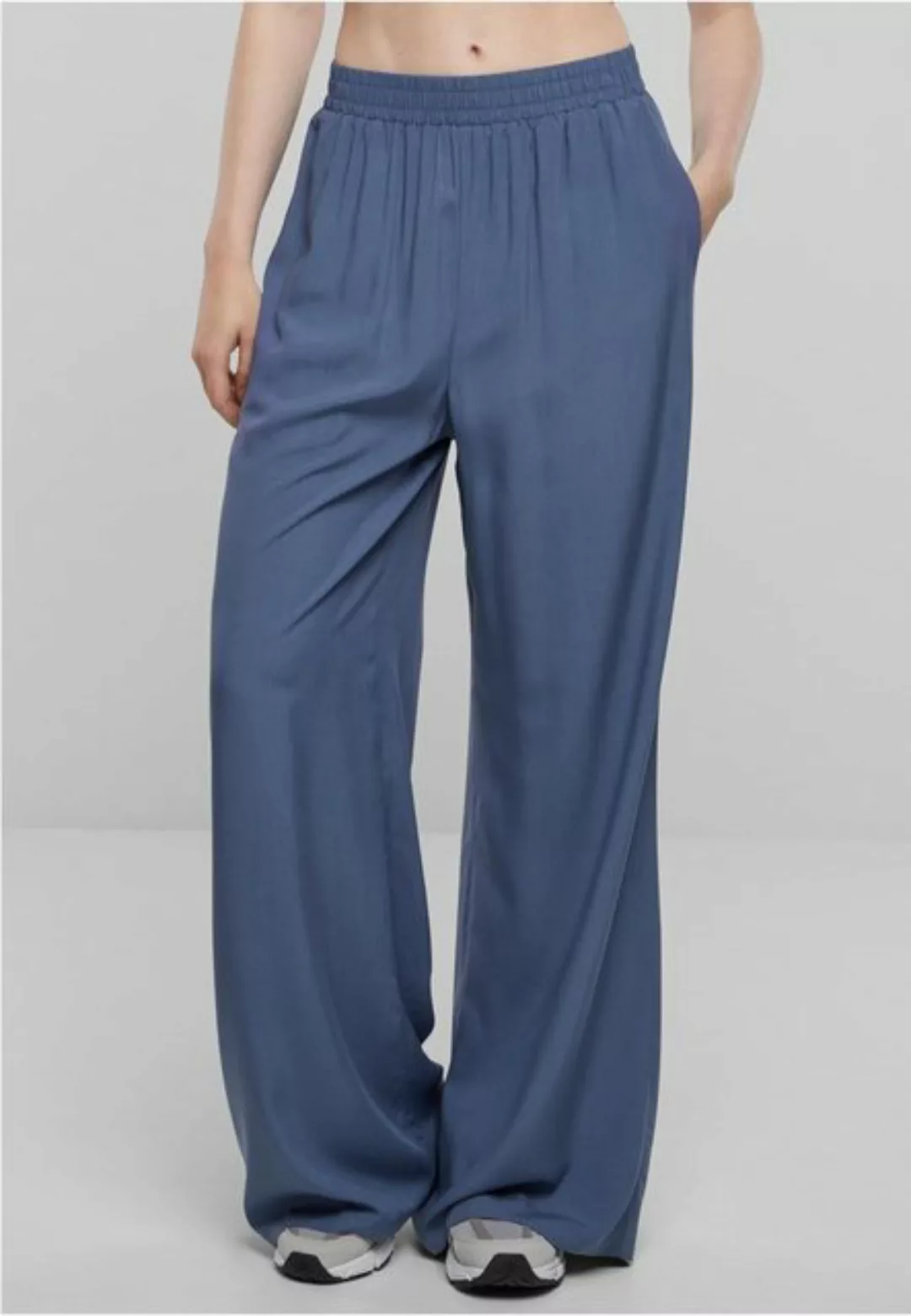 URBAN CLASSICS Stoffhose Urban Classics Damen Ladies Wide Leg Viscose Pants günstig online kaufen