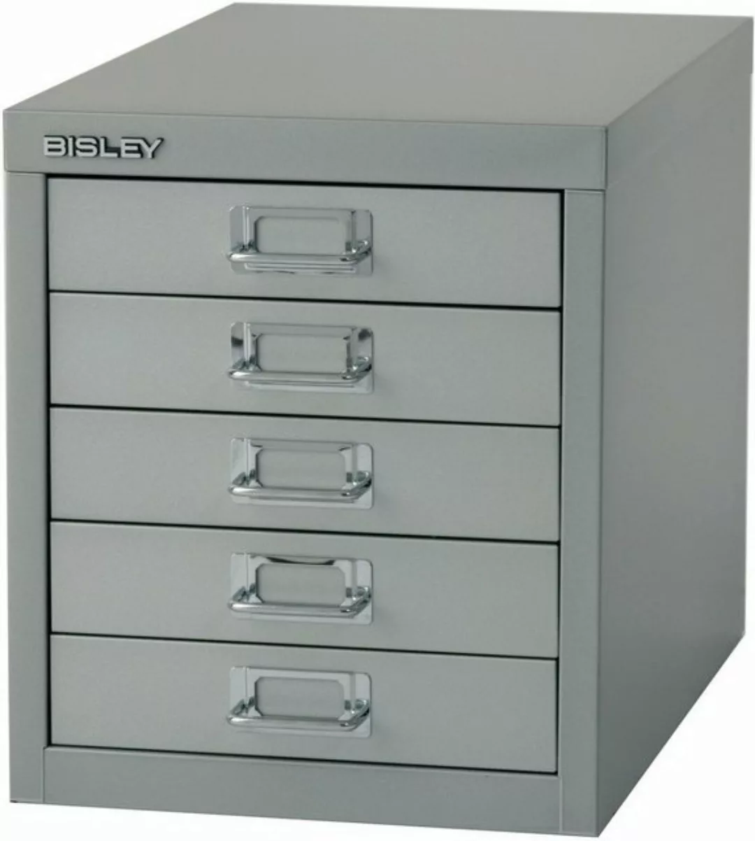 Bisley Aktenschrank Schubladenschrank Basis A4 5 Schübe silber. günstig online kaufen