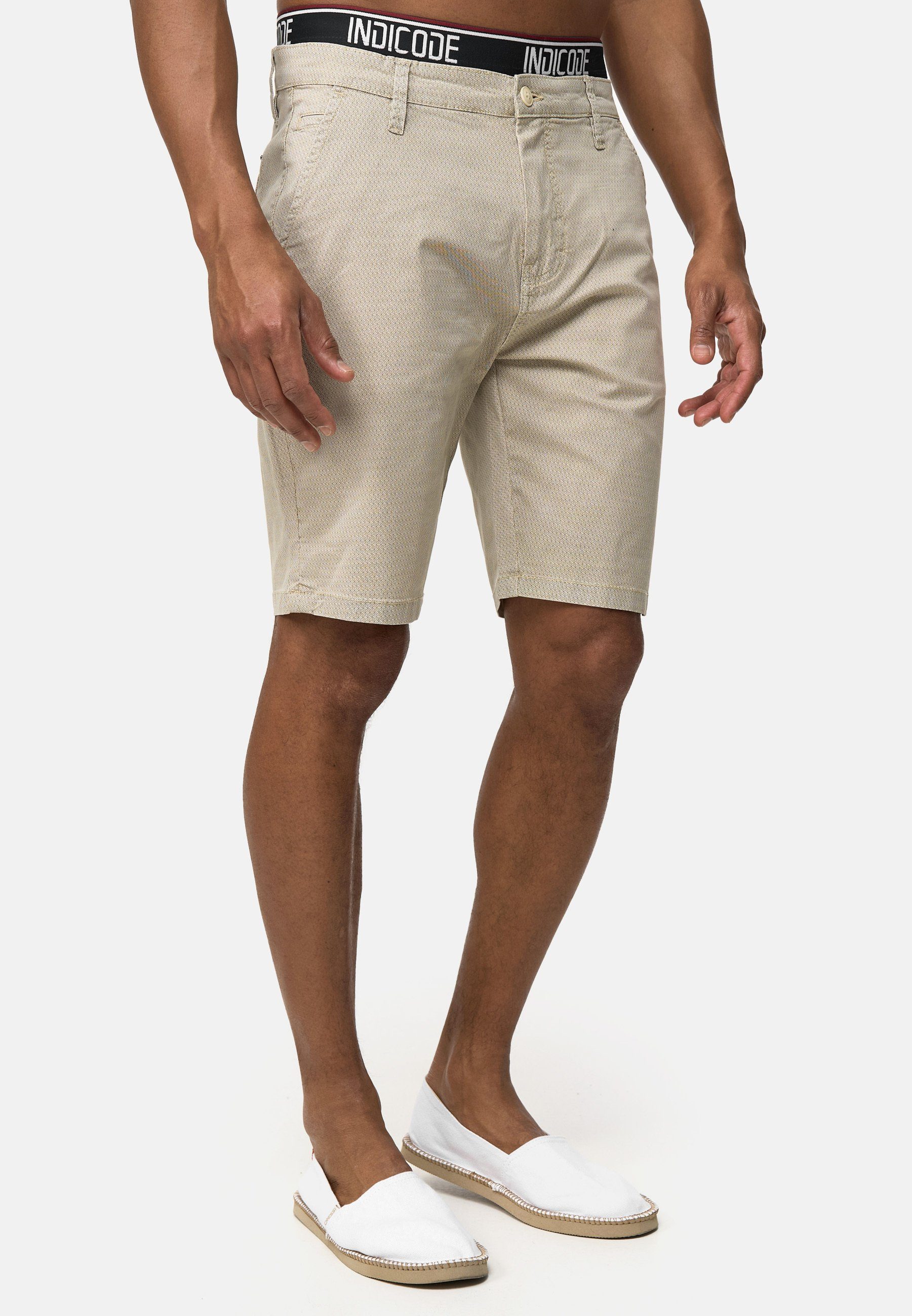 Indicode Chinoshorts Luis aus elastischer Baumwoll-Qualität günstig online kaufen