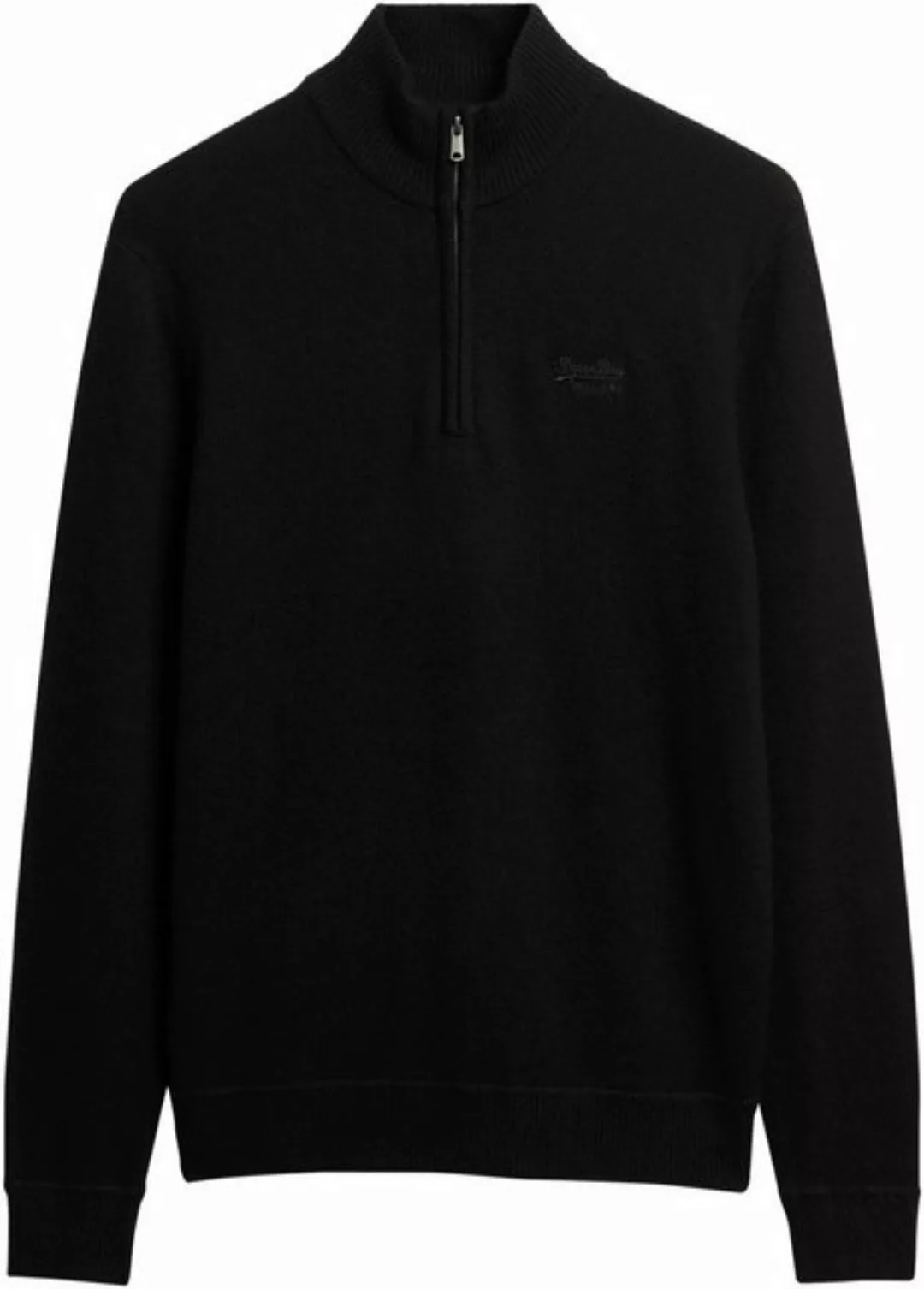 Superdry Strickpullover ESSENTIAL EMB KNIT HALF ZIP günstig online kaufen