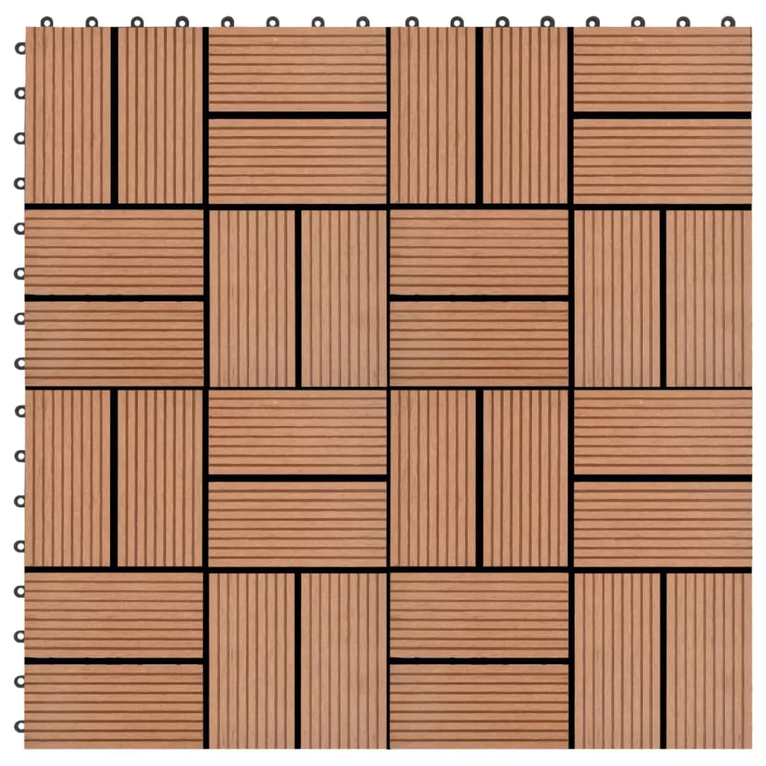 Terrassenfliesen 11 Stück Wpc 30 X 30 Cm 1 Qm Braun günstig online kaufen