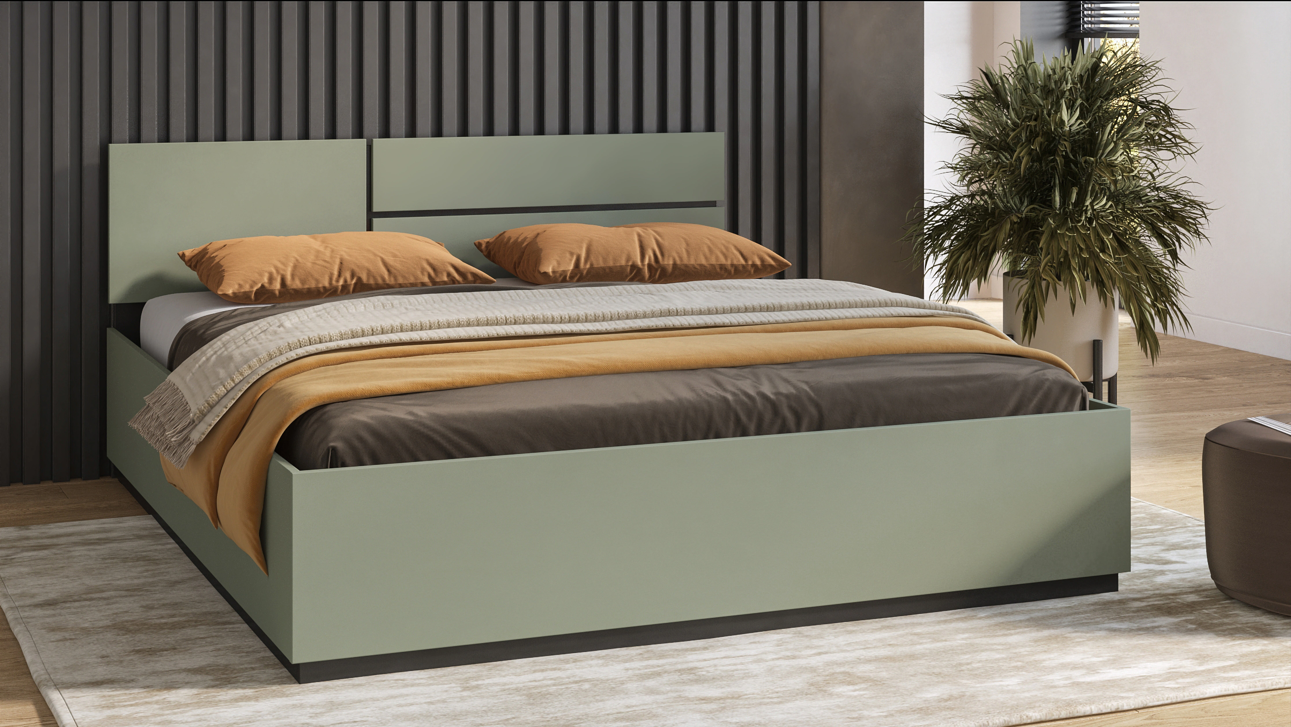 Home affaire Bettgestell "Cross, moderner Bettrahmen", Doppelbett in zwei G günstig online kaufen