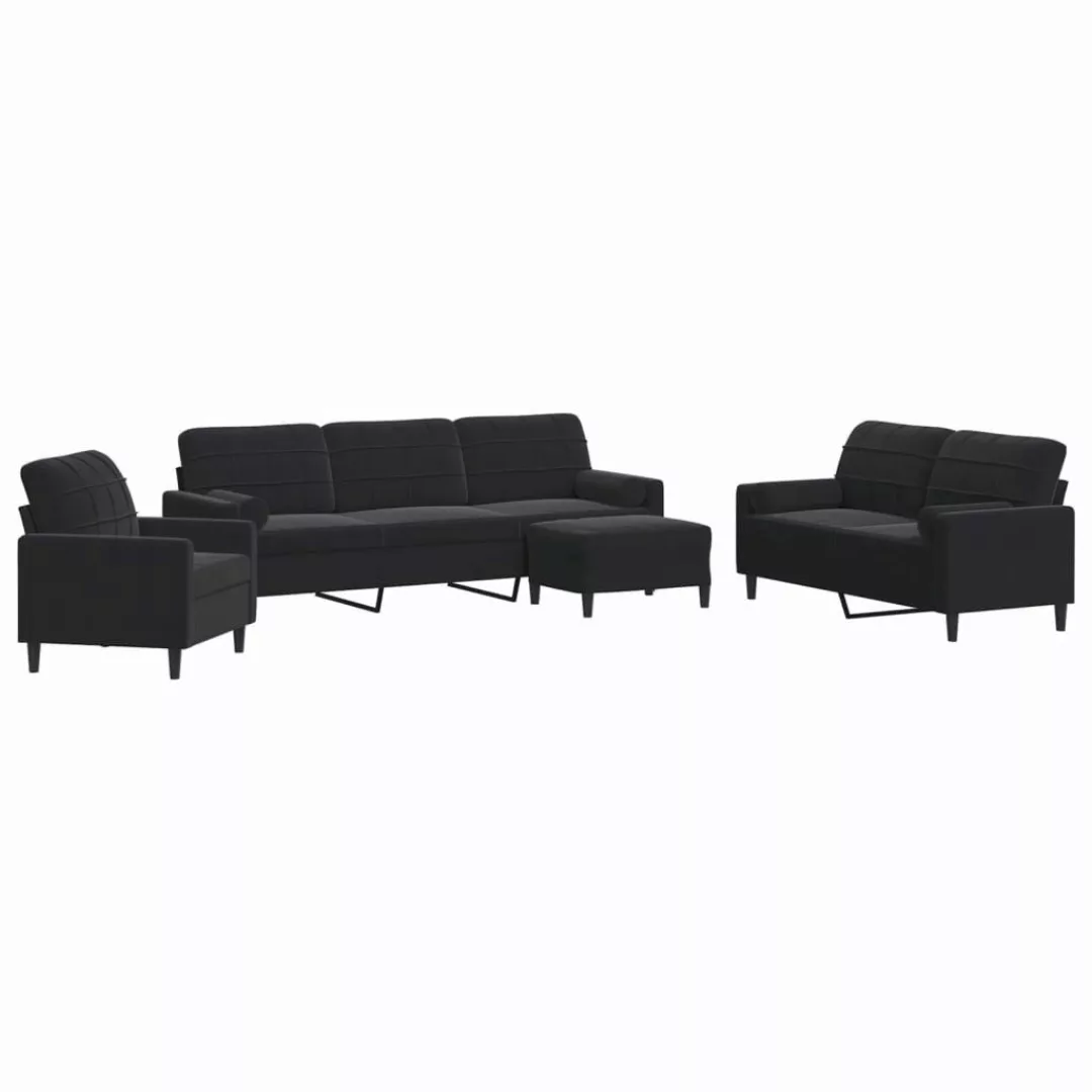 vidaXL Sofa 4-tlg. Sofagarnitur mit Kissen günstig online kaufen