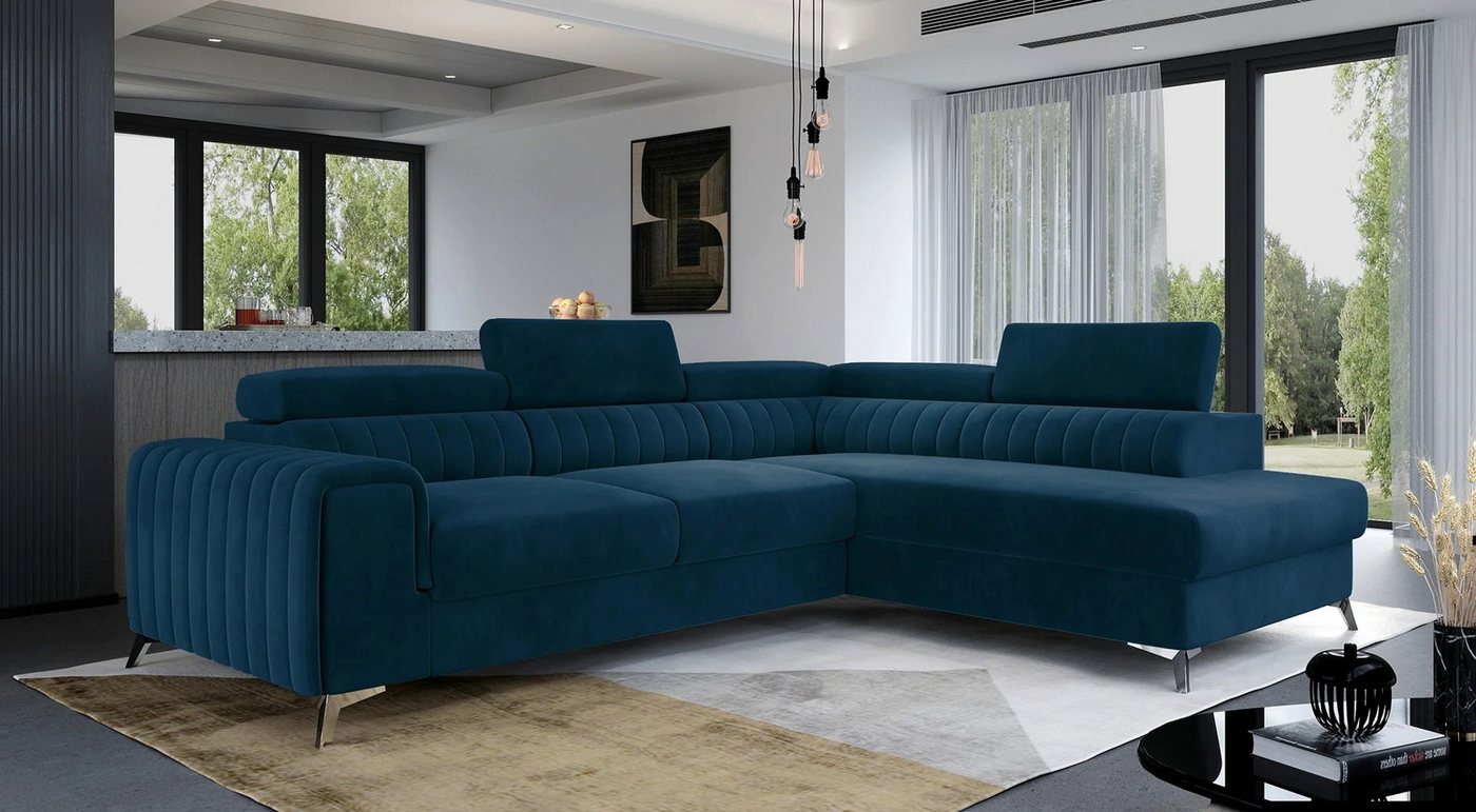 DB-Möbel Ecksofa "Lurence" Schlafsofa Wohnlandschaft Links Rechts Couch Bet günstig online kaufen