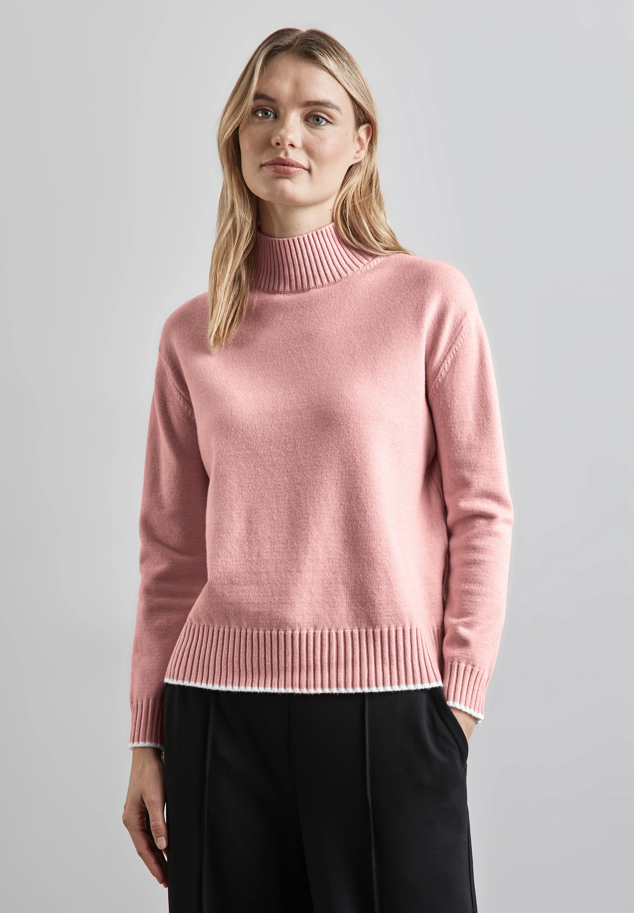 STREET ONE Strickpullover, mit Materialmix günstig online kaufen