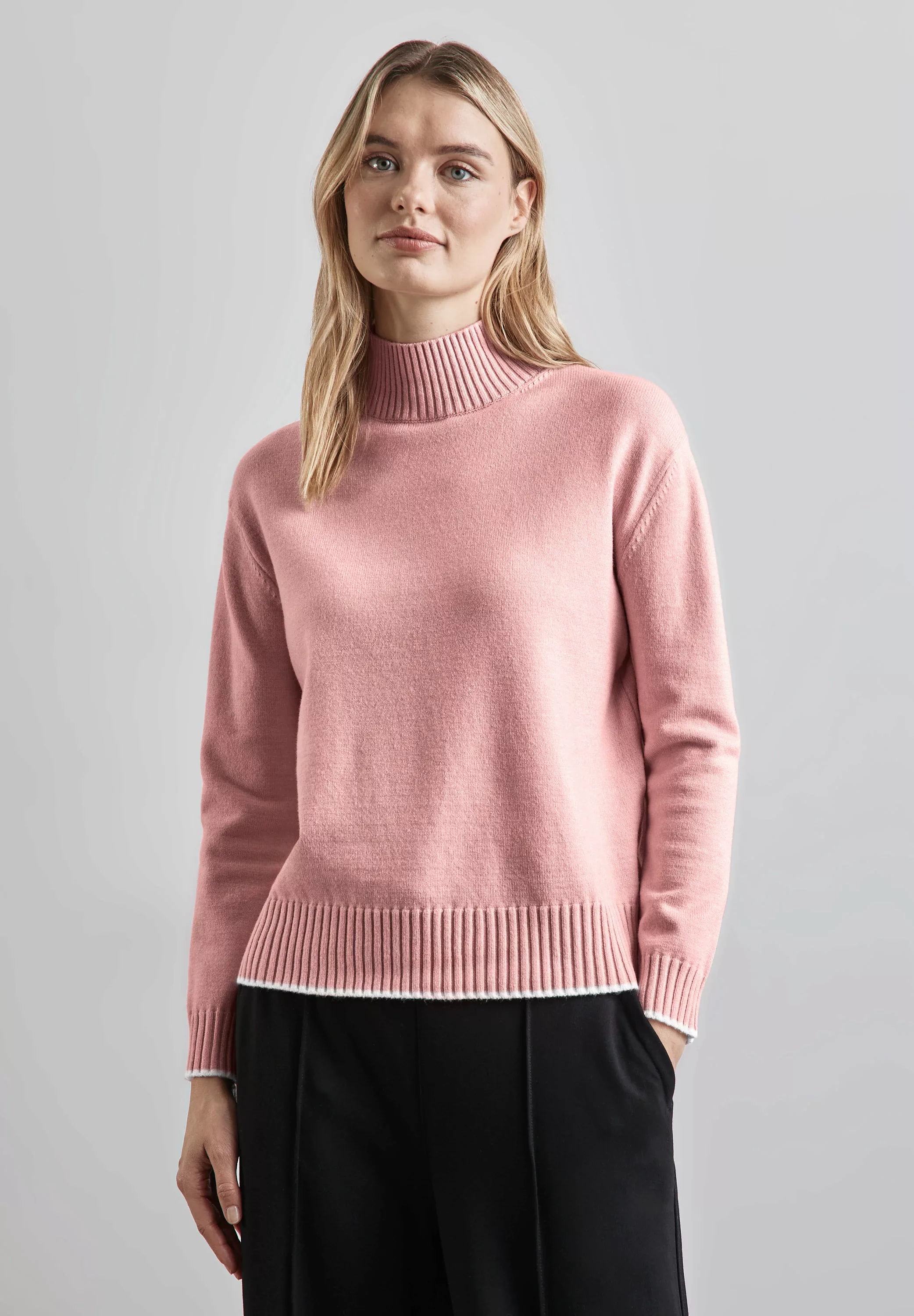 STREET ONE Strickpullover, mit Materialmix günstig online kaufen