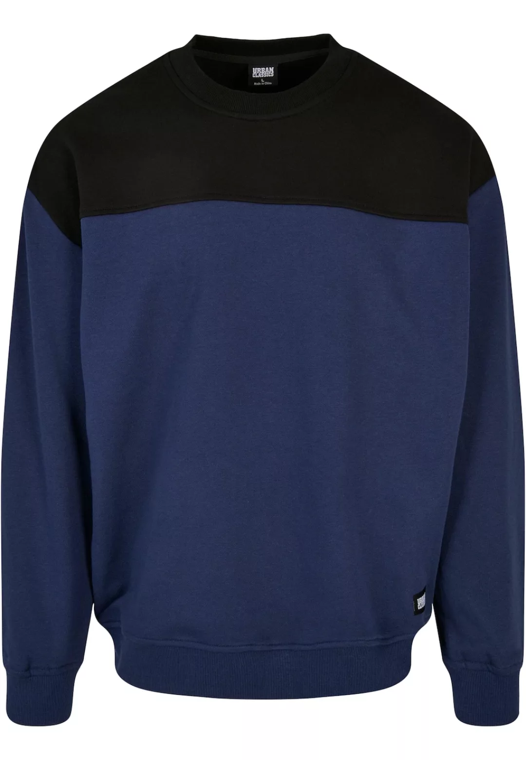 URBAN CLASSICS Rundhalspullover "Urban Classics Herren Upper Block Crewneck günstig online kaufen