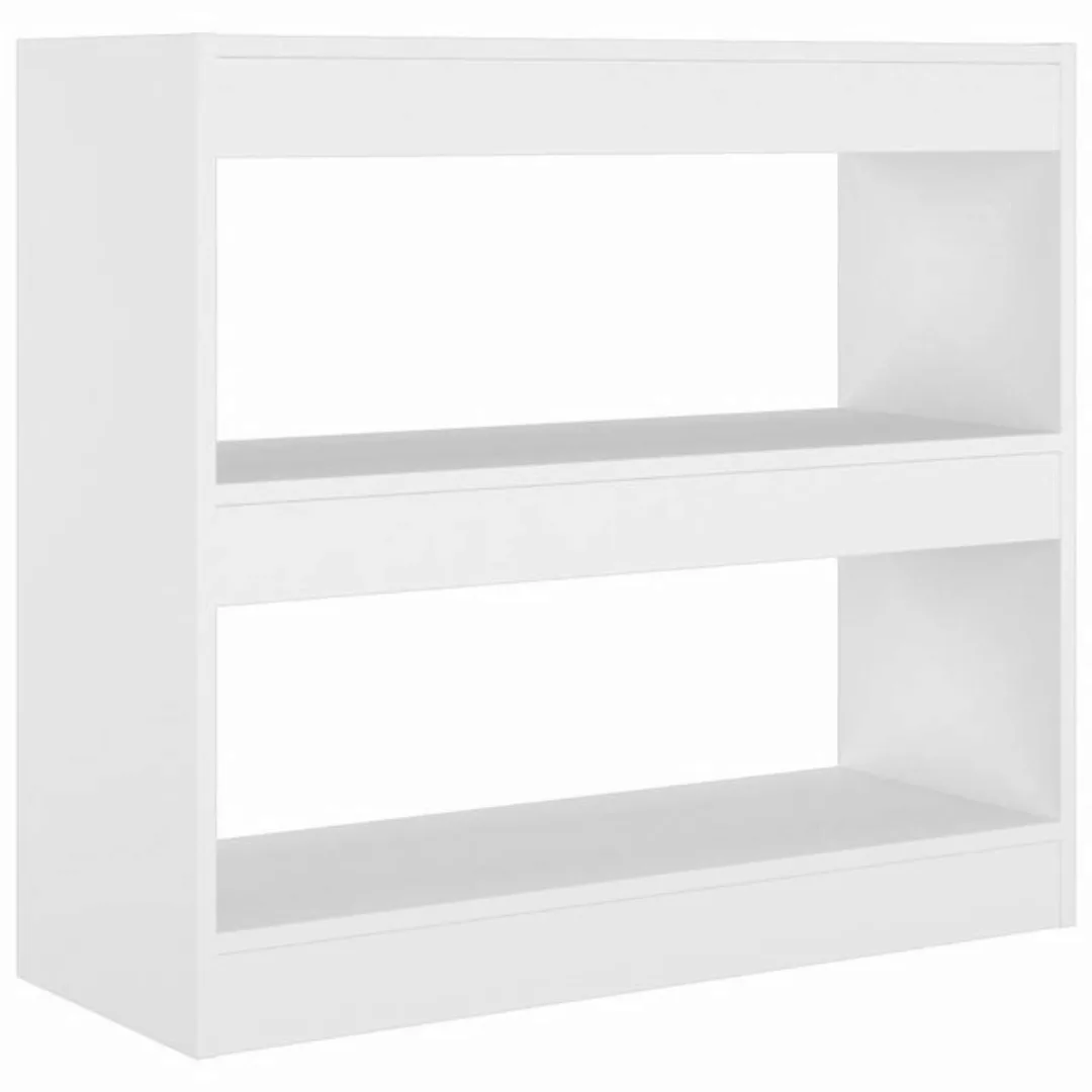 furnicato Bücherregal Bücherregal/Raumteiler Weiß 80x30x72 cm, 1-tlg. günstig online kaufen