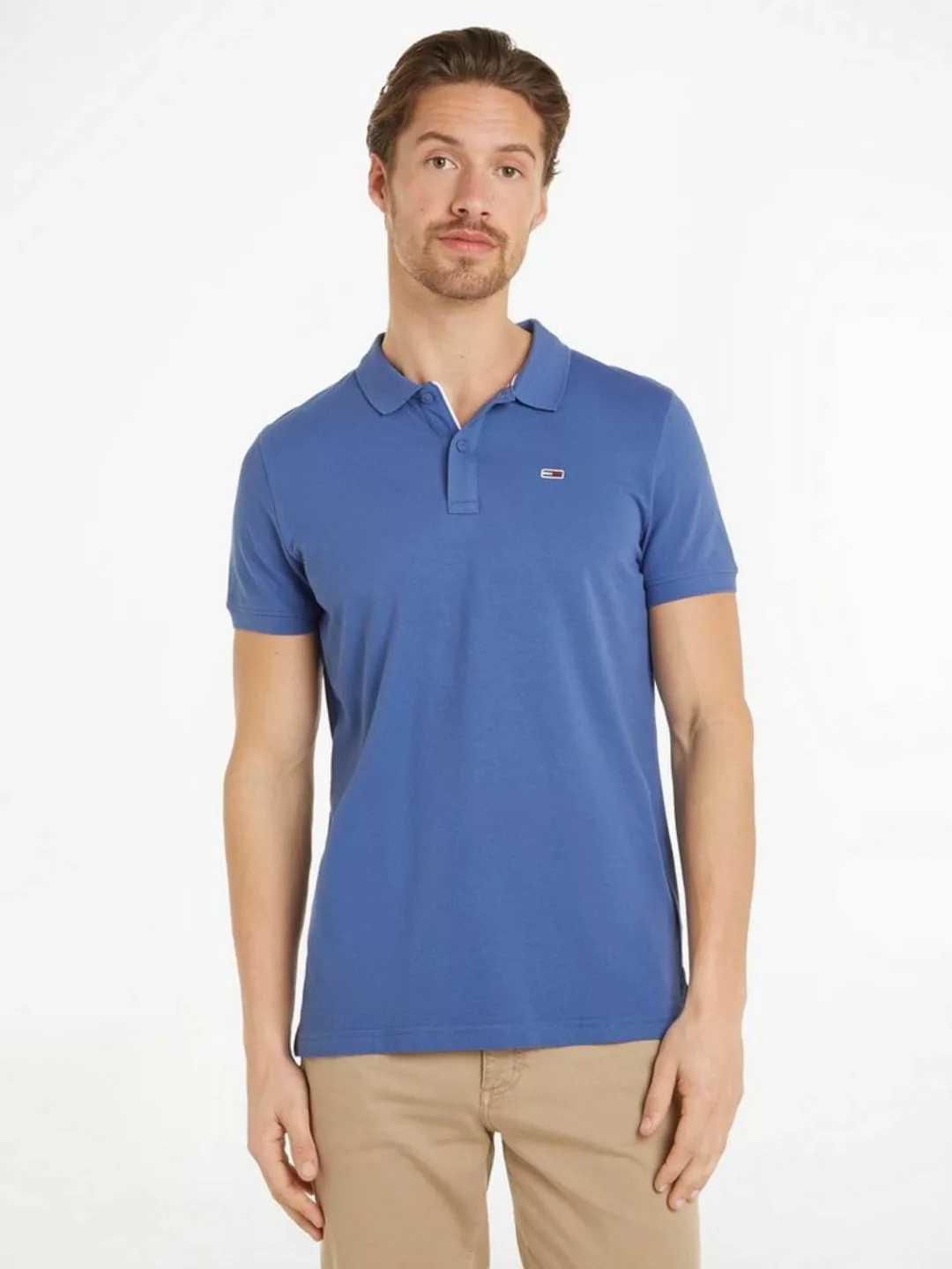 Tommy Jeans Poloshirt TJM SLIM PLACKET POLO Piqué mit Polokragen günstig online kaufen