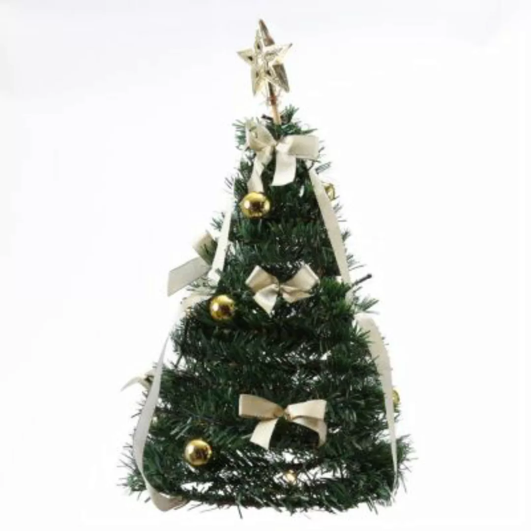 MARELIDA LED Mini Weihnachtsbaum dekoriert beleuchtet H: 50,5cm grün günstig online kaufen