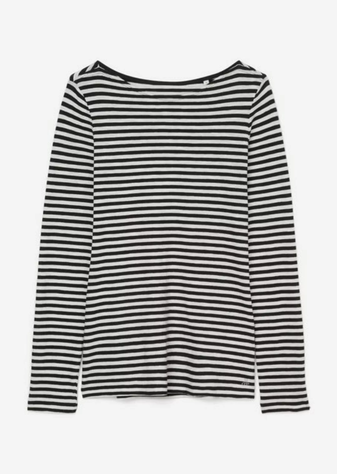 Marc O'Polo T-Shirt T-shirt, long sleeve, boat neck, st, multi/black günstig online kaufen