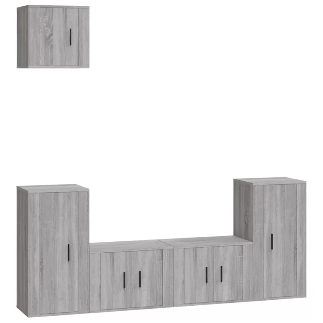 Vidaxl 5-tlg. Tv-schrank-set Grau Sonoma Holzwerkstoff günstig online kaufen