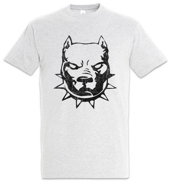 Urban Backwoods Print-Shirt Pit Dog Bull Herren T-Shirt Kette Bissiger Hund günstig online kaufen