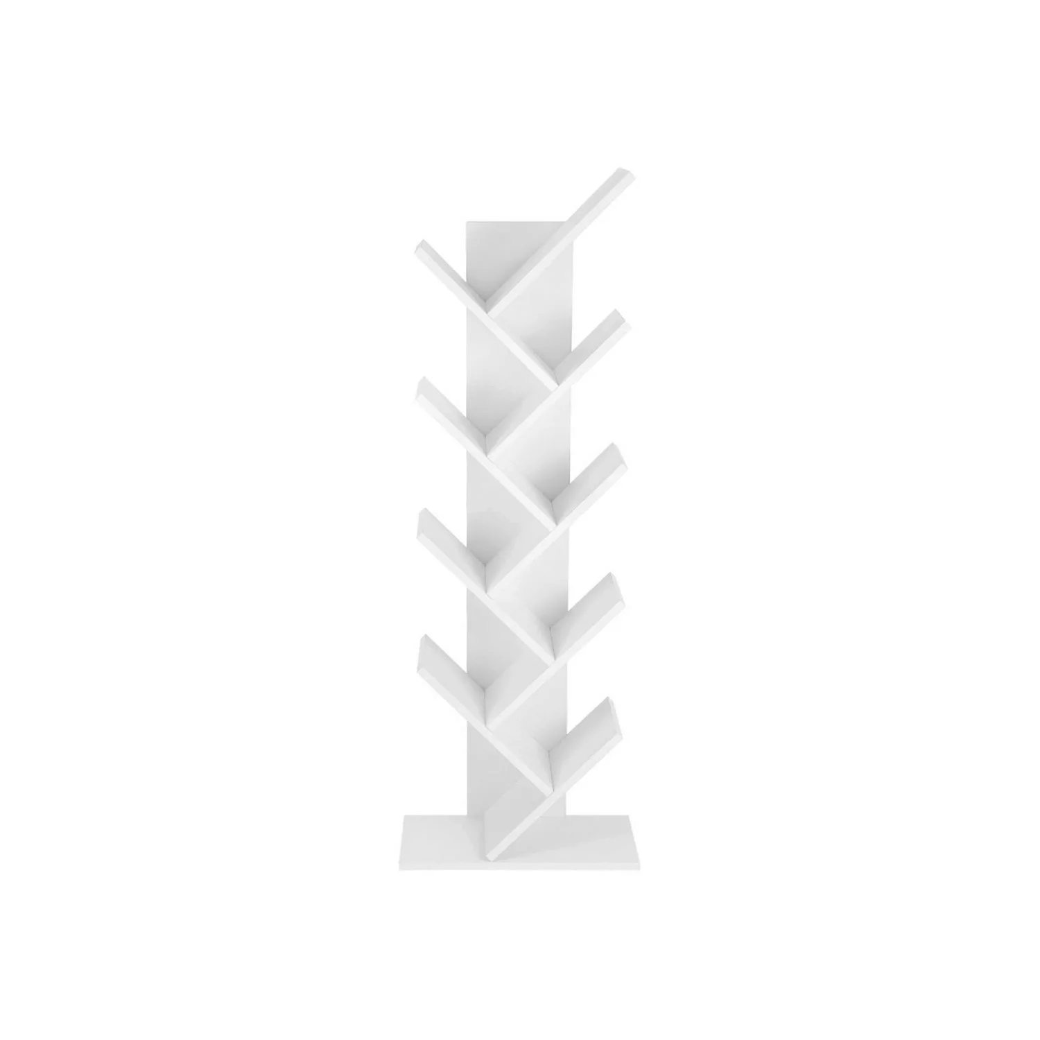Vasagle Bücherregal Baum-Form 25 cm x 50 cm x 141,5 cm Weiß günstig online kaufen
