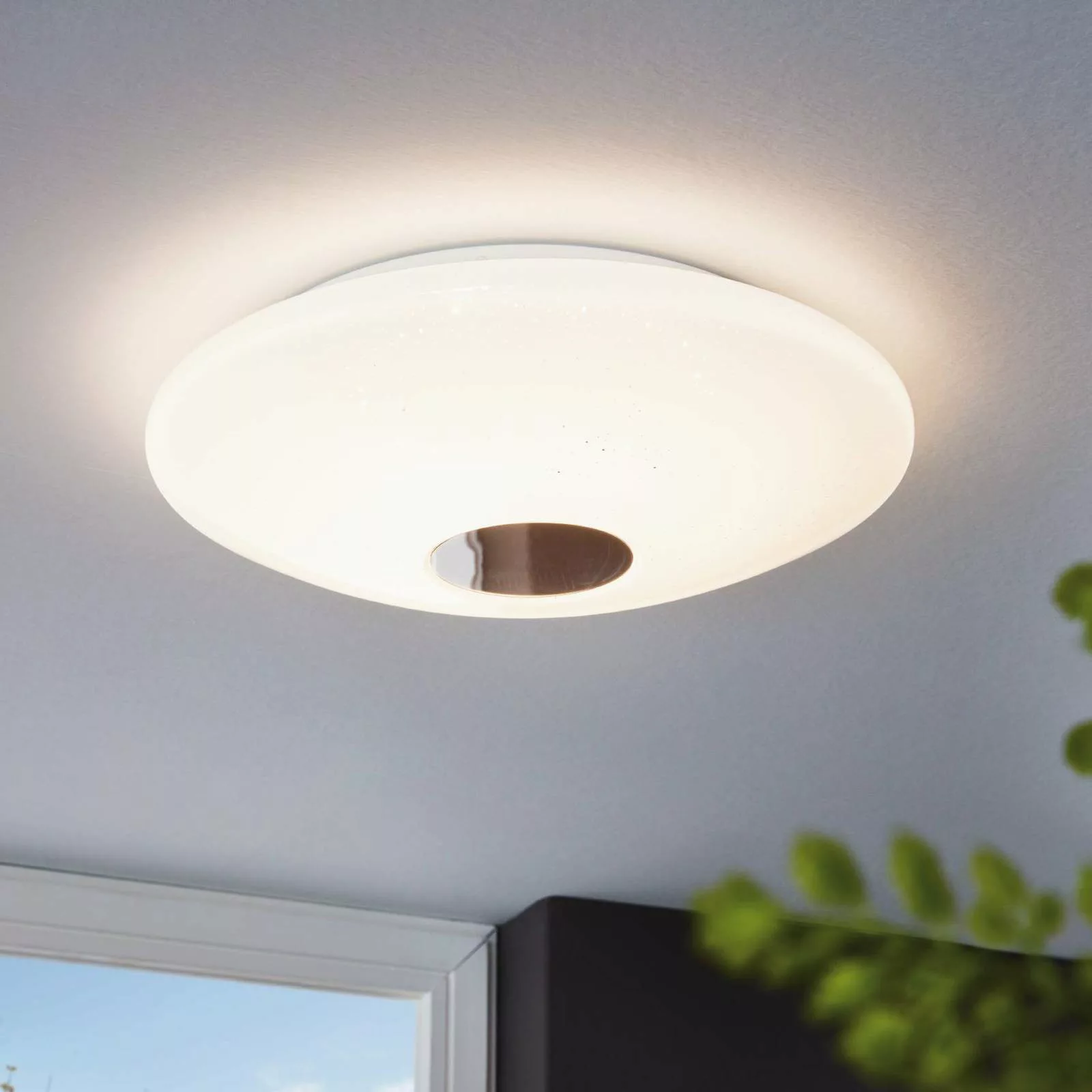 Eglo Connect LED-Deckenleuchte Voltago Ø 38 cm Weiß günstig online kaufen
