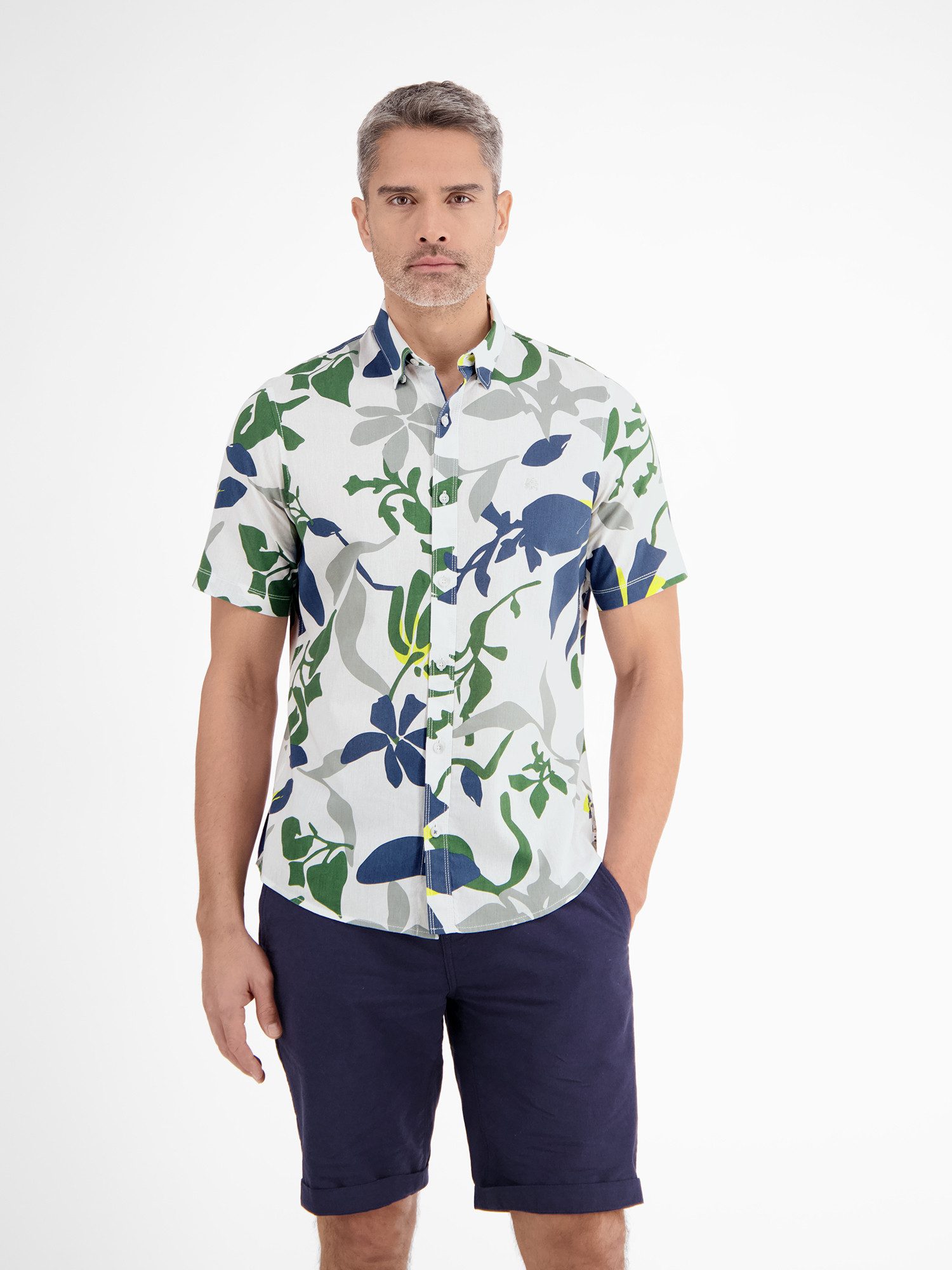 LERROS Kurzarmhemd "LERROS Sommerhemd in Hawaiian-Style" günstig online kaufen