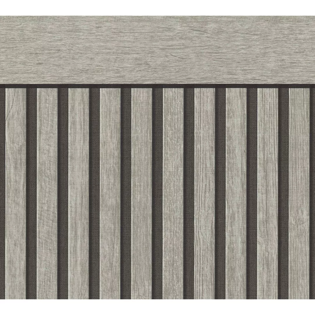 Vliestapete Holzoptik grau schwarz B/L: ca. 106x5000 cm günstig online kaufen