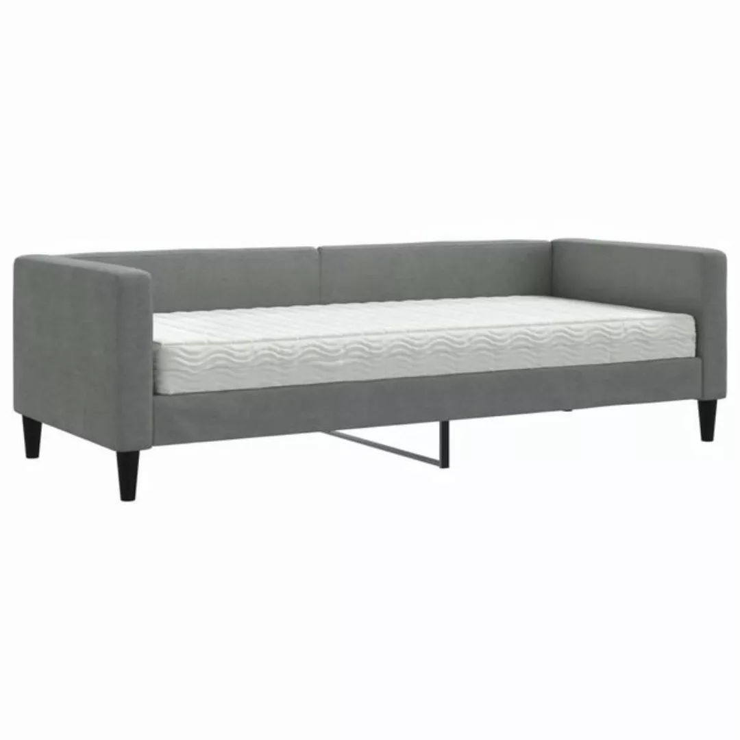 furnicato Bett Tagesbett mit Matratze Dunkelgrau 80x200 cm Stoff (1-tlg) günstig online kaufen