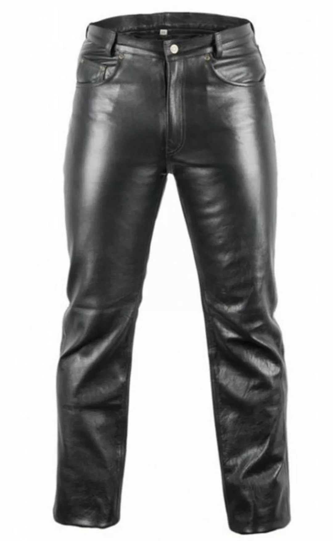 MDM Lederhose Herren Lederhose Bikerjeans aus echtem Rindsleder günstig online kaufen