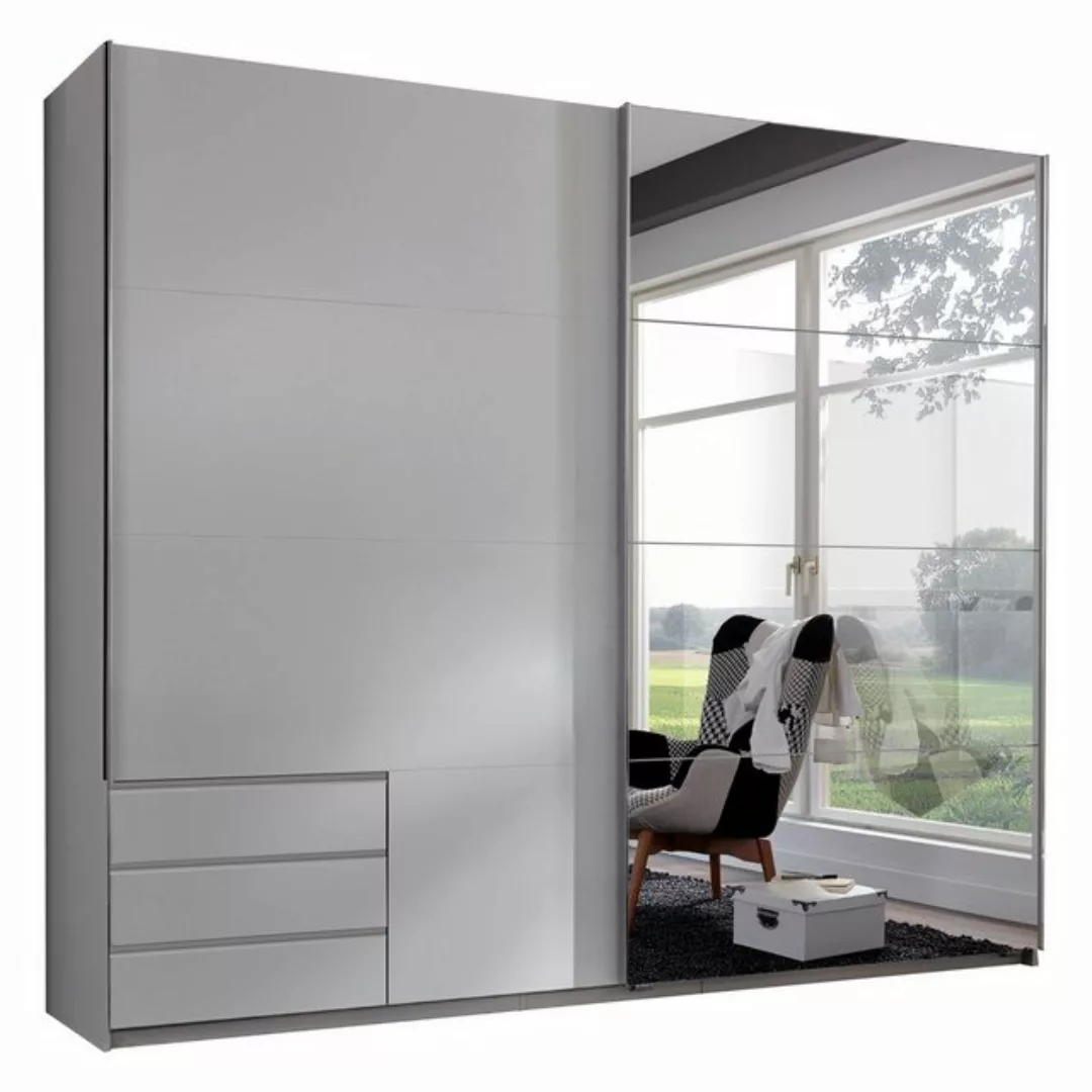 freiraum Schwebetürenschrank Seattle in WEISS - 225x208x65cm (BxHxT) günstig online kaufen