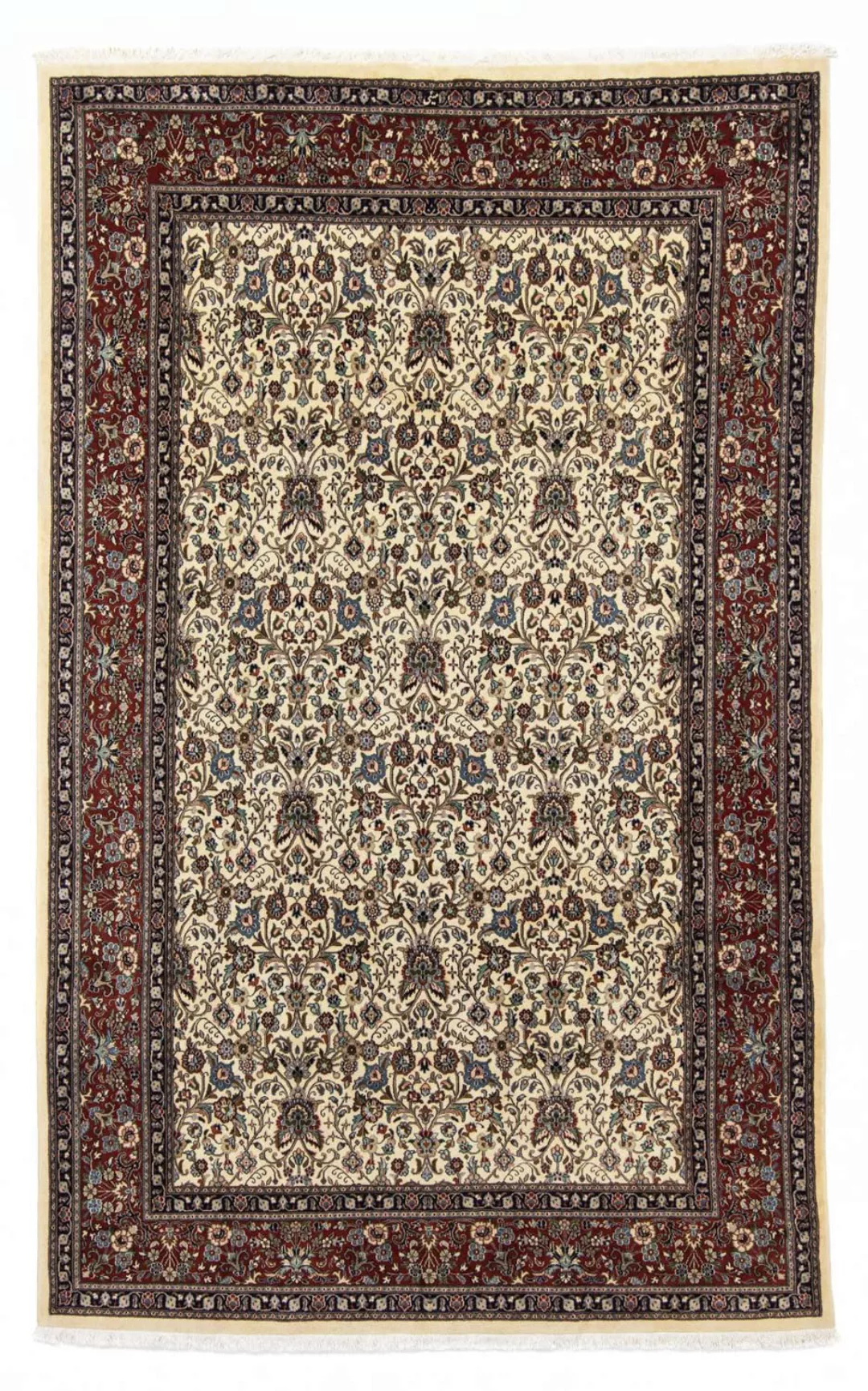 morgenland Wollteppich »Moud Blumenmuster Beige 293 x 195 cm«, rechteckig, günstig online kaufen