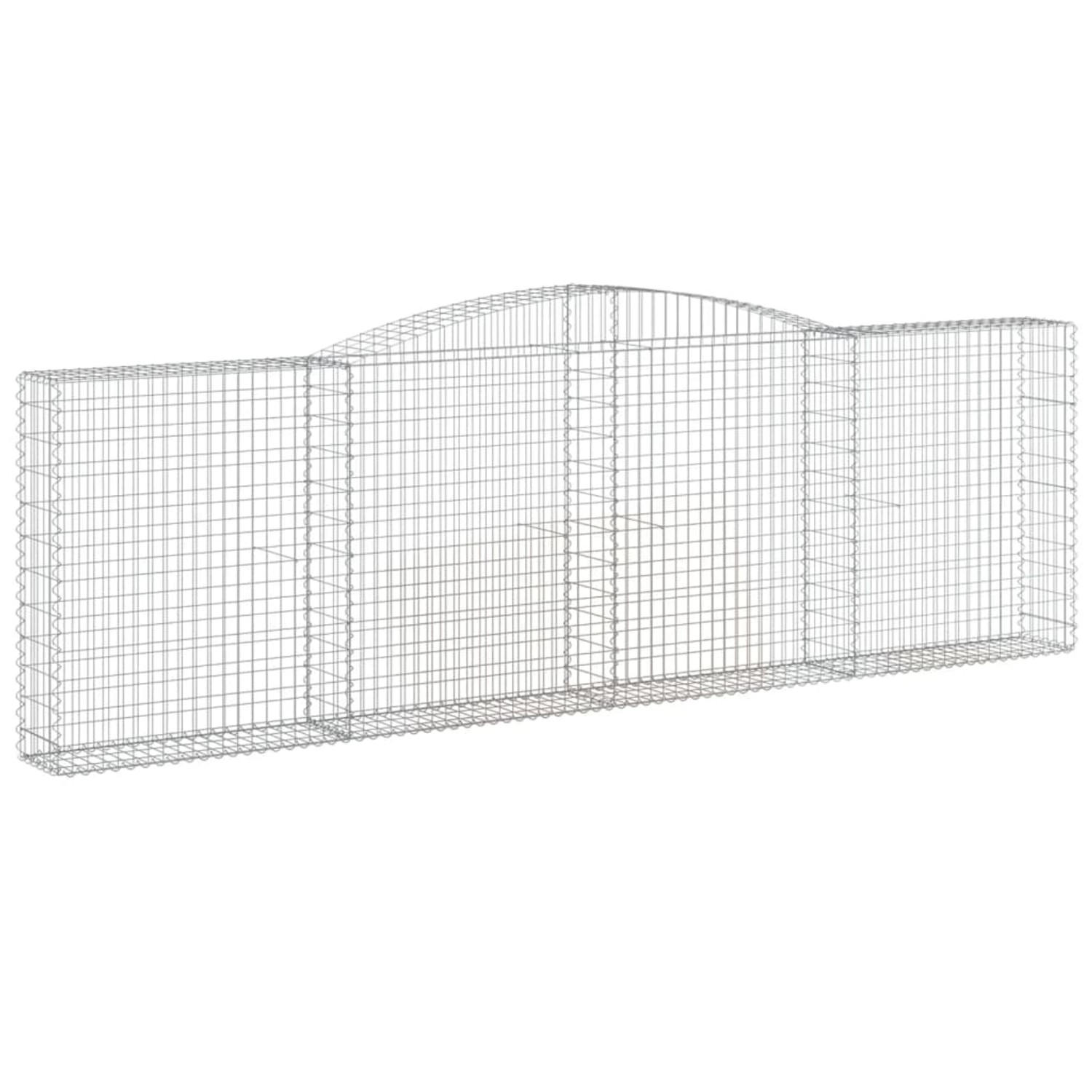 vidaXL Gabionen mit Hochbogen 3 Stk 400x30x120/140cm Eisen 1635471 günstig online kaufen
