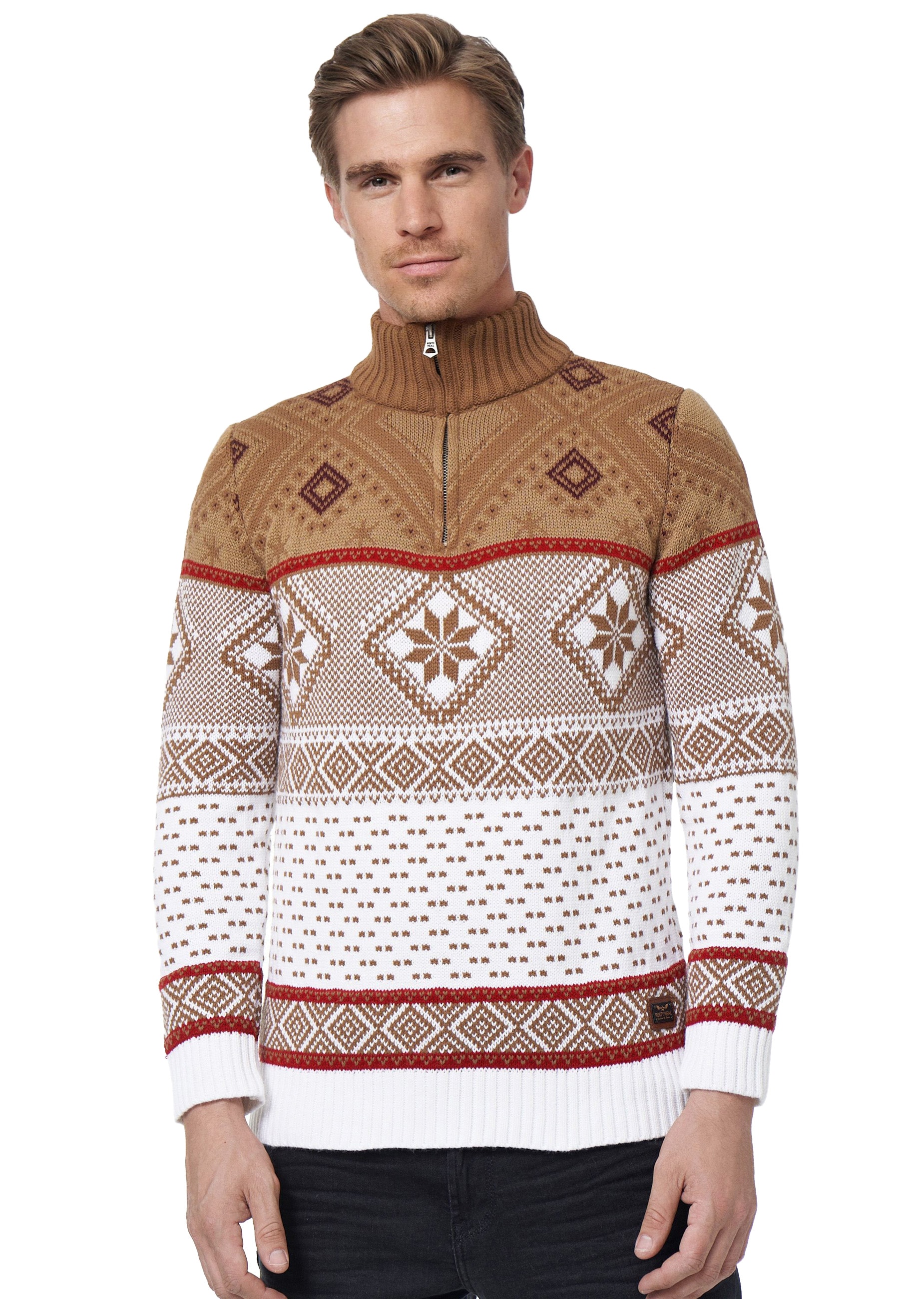 Rusty Neal Strickpullover, mit winterlichem Muster günstig online kaufen