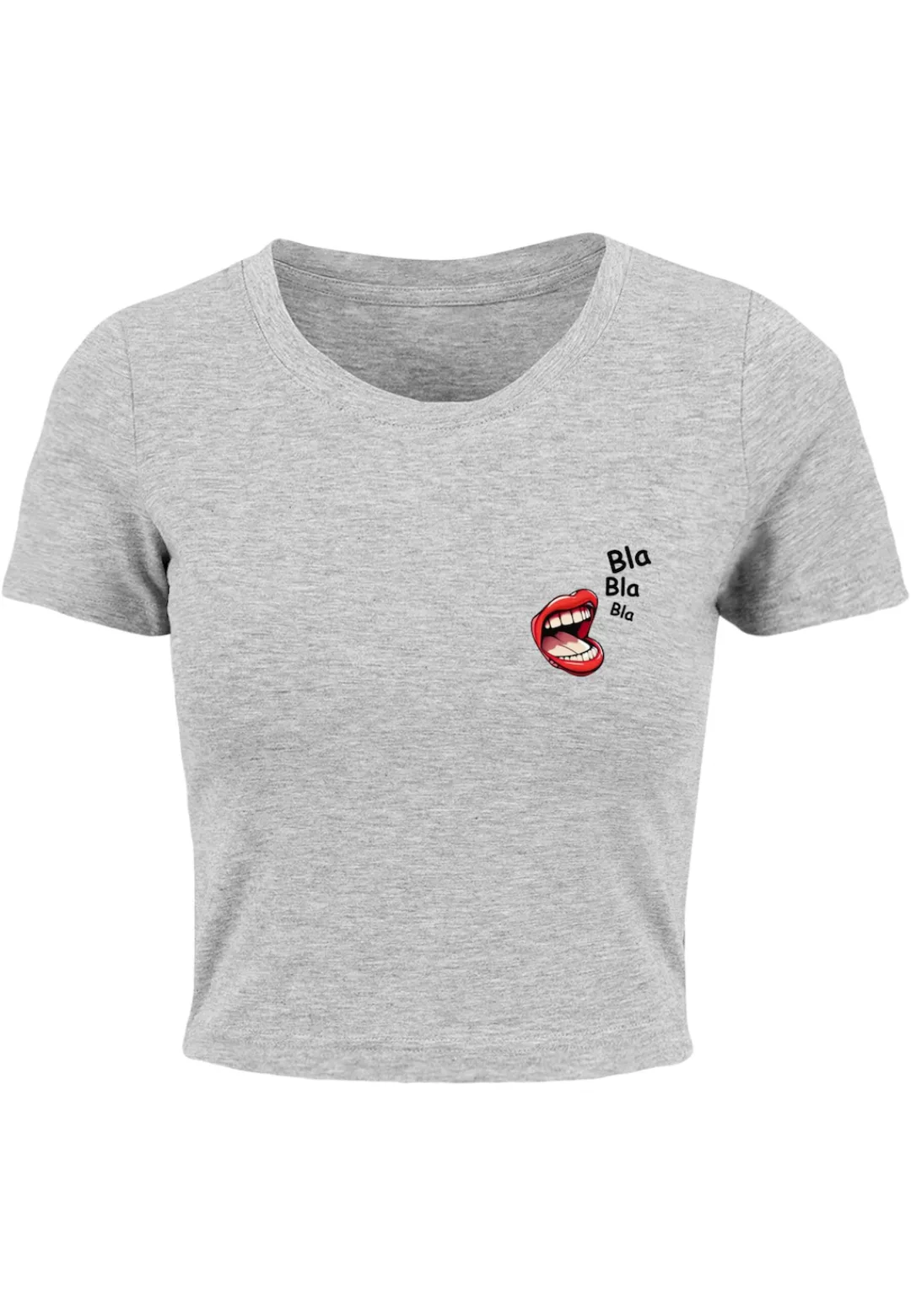 Merchcode T-Shirt "Merchcode Damen Ladies Bla Bla Bla Comic Cropped Tee" günstig online kaufen